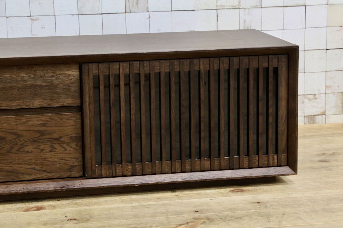 GMJH365○karimoku / カリモク家具 スライドストレージ QU6067MK テレビボード ローボード オーク材 日本製 国産家具 定価約30万