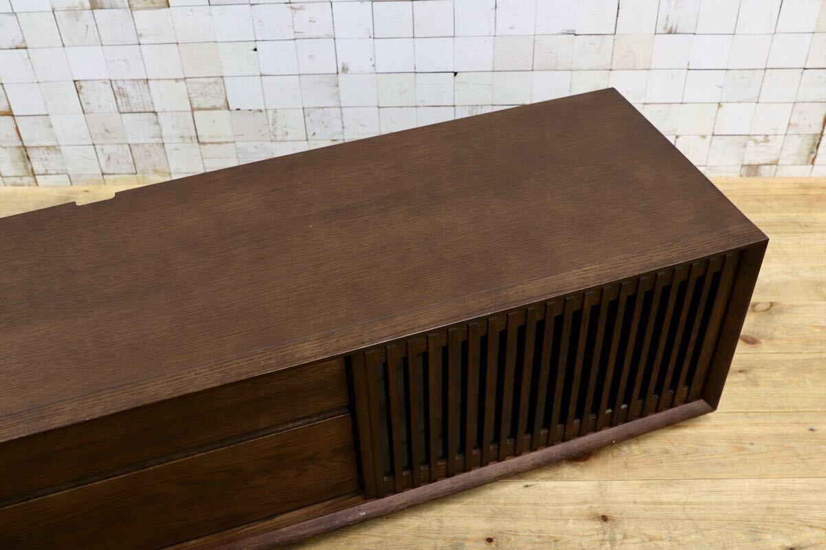 GMJH365○karimoku / カリモク家具 スライドストレージ QU6067MK テレビボード ローボード オーク材 日本製 国産家具 定価約30万