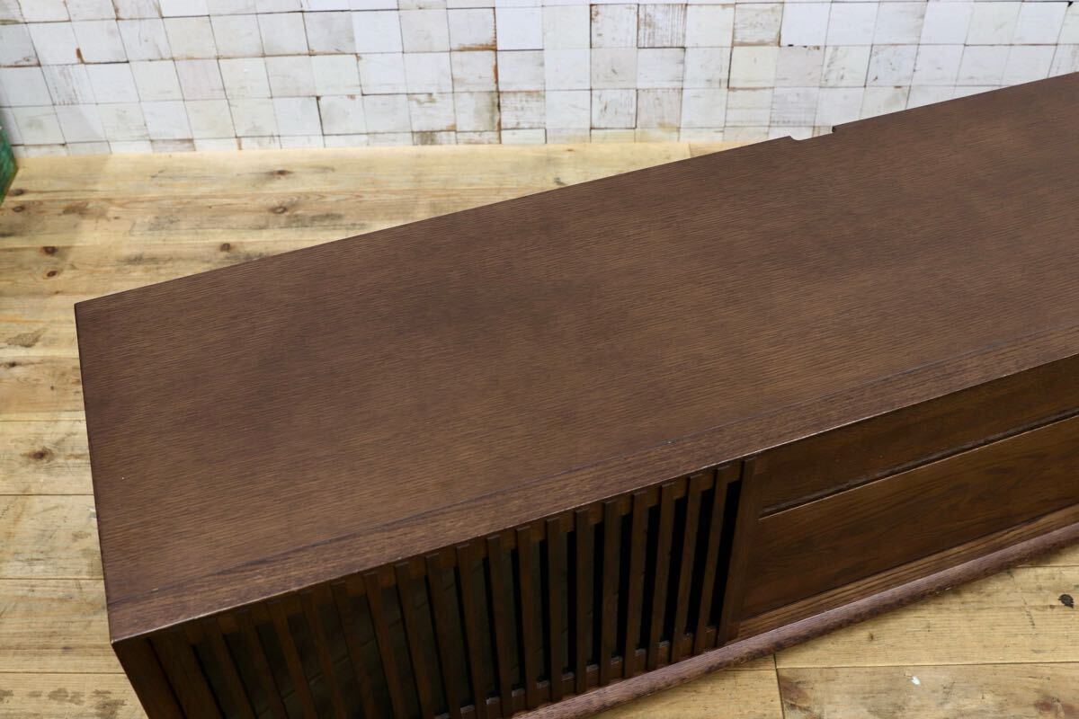 GMJH365○karimoku / カリモク家具 スライドストレージ QU6067MK テレビボード ローボード オーク材 日本製 国産家具 定価約30万