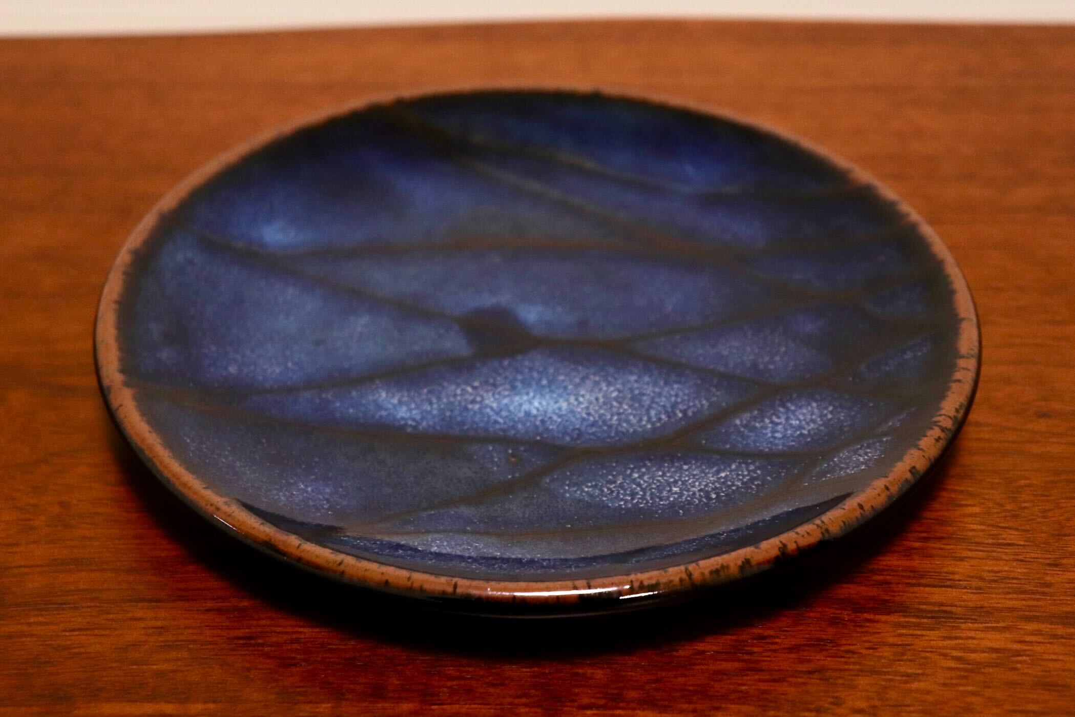 GMIO328A○陶勝窯 丹波焼 網目皿6寸 市野勝 市野勝磯 陶器 工芸品 丹波篠山 未使用