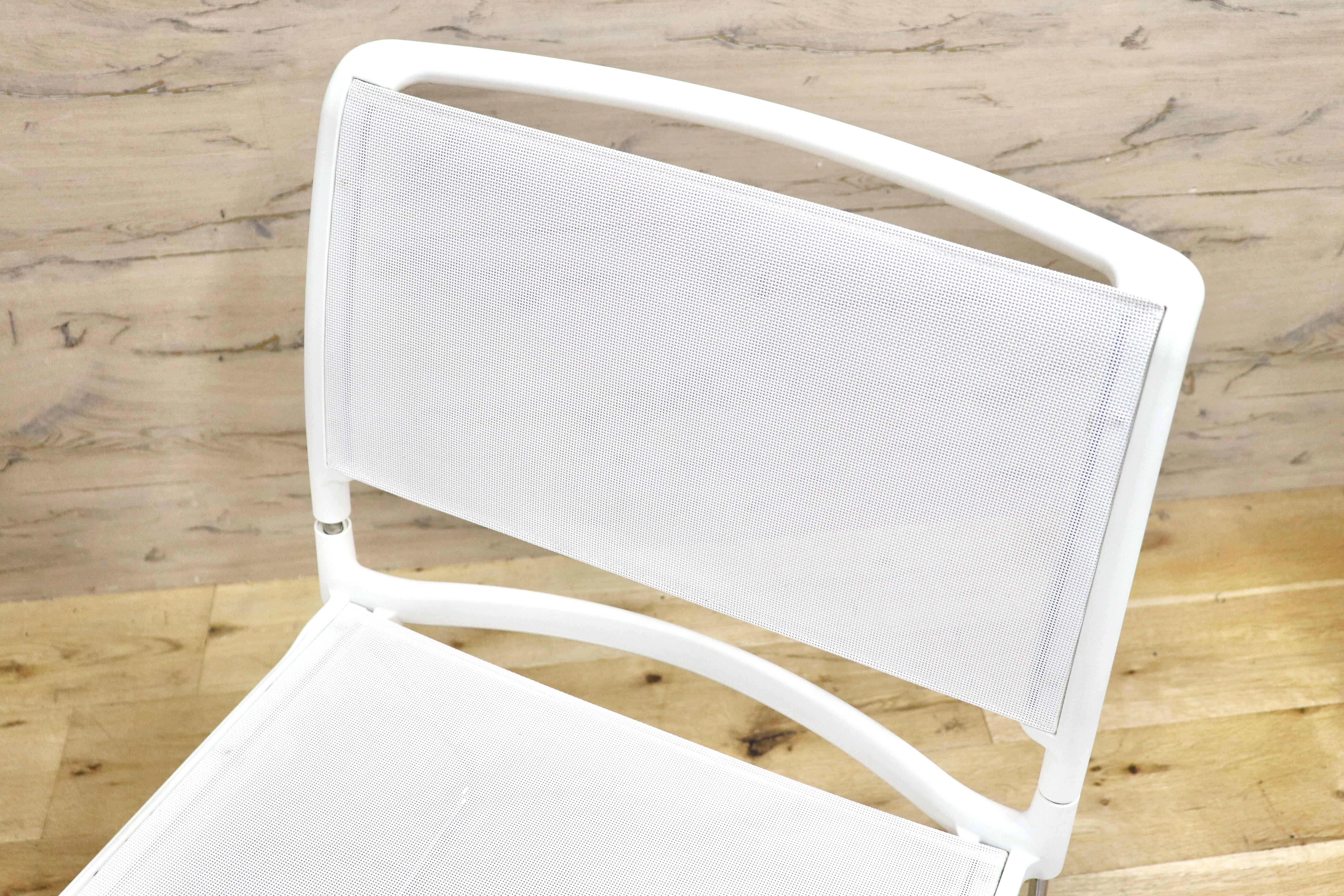 GMHF41A○wilkhahn / ウィルクハーン 230 range alineダイニングチェア 椅子 2脚セット スタッキング ホワイト メッシュ 16.4万