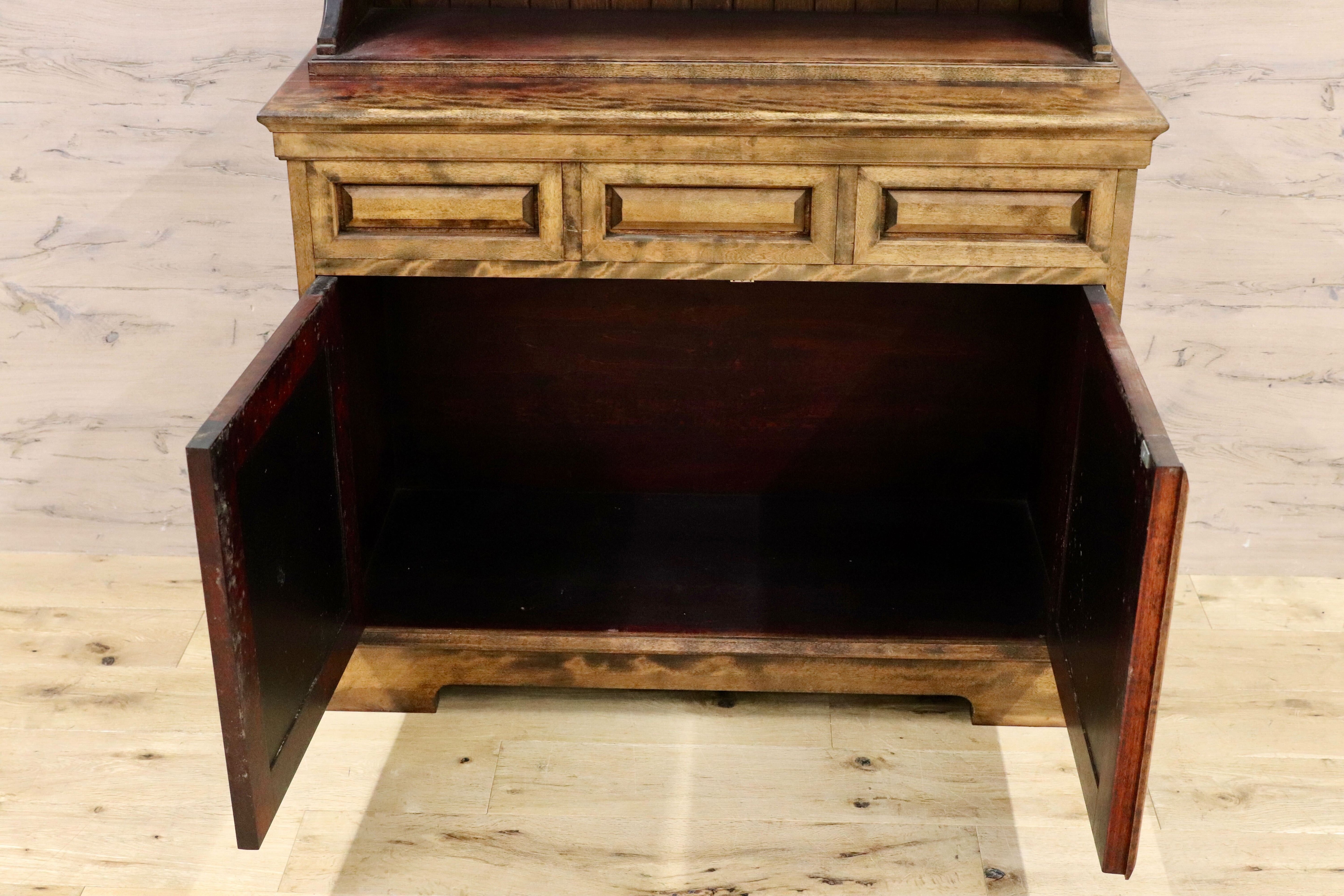 GMHK818○九州民芸家具 カップボード キャビネット シェルフ ミズメザクラ無垢材 和家具 レトロ 希少 ヴィンテージ 検)松本民芸家具