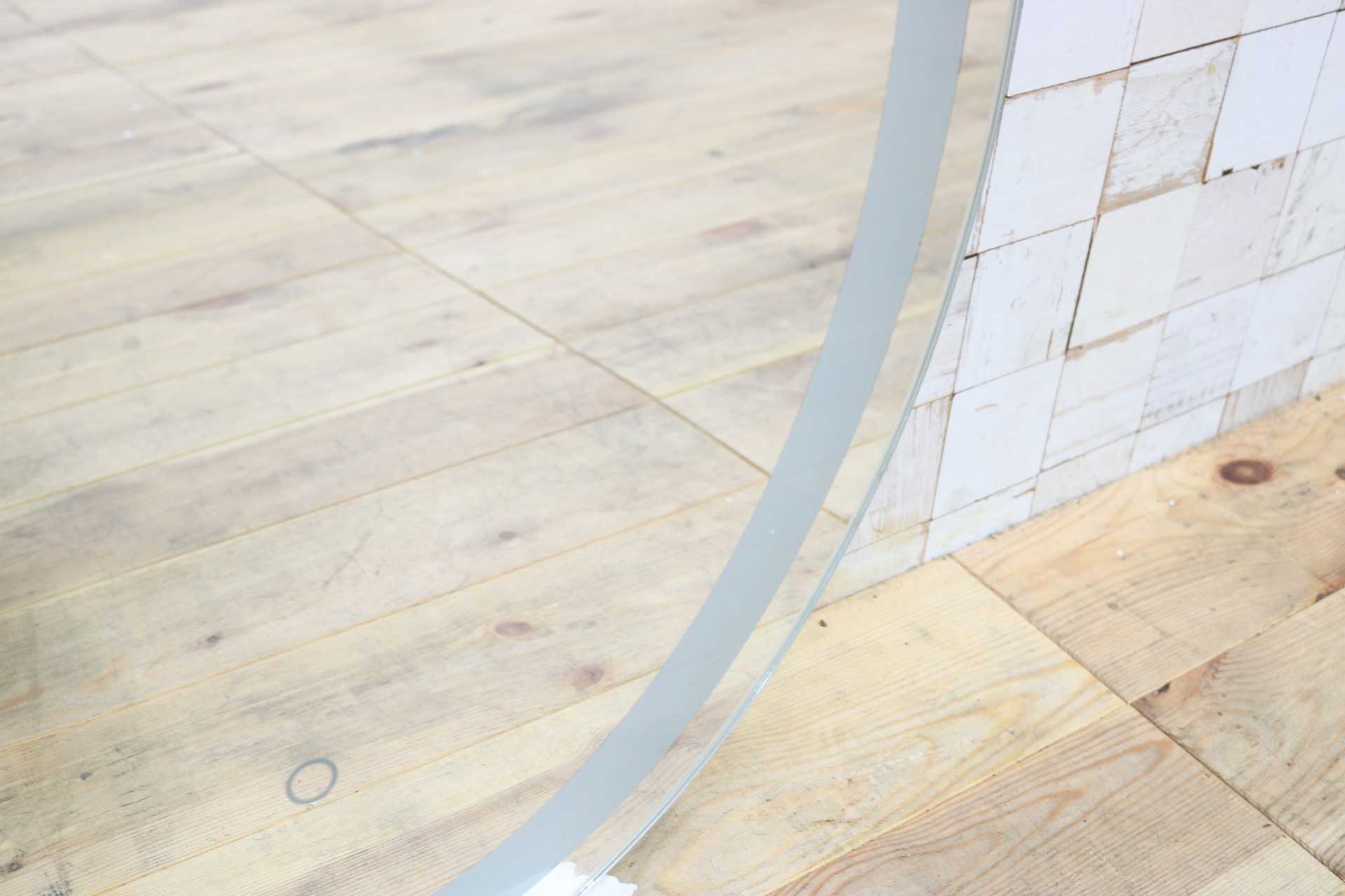 GMIK747J◯ウォールミラー 壁掛け鏡 壁掛けミラー 立て掛けミラー オーバルミラー 楕円形 フレームレス 店舗什器 モダン 未使用