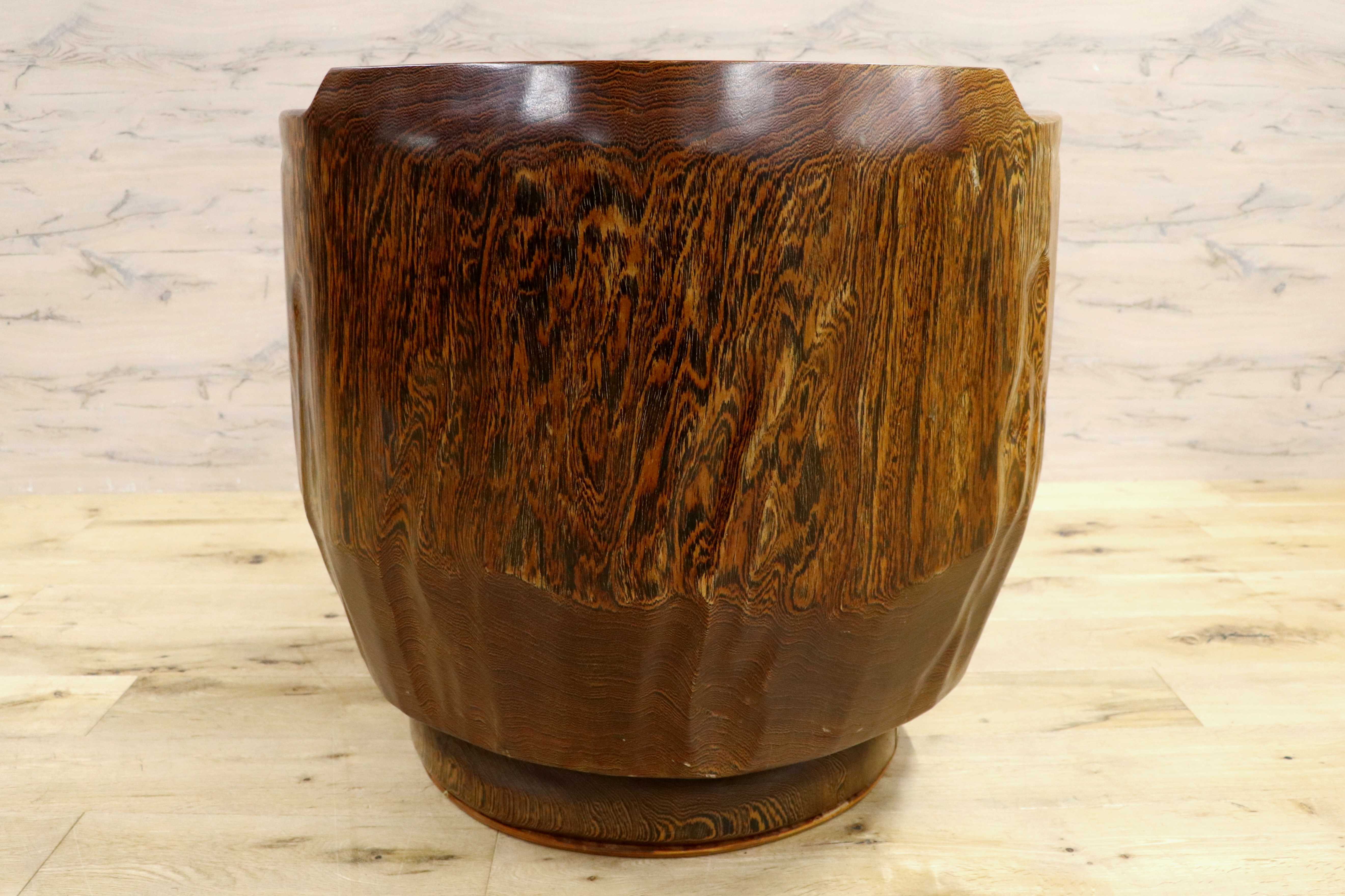 GMIH275B○鉄刀木 夕ガヤサン 大臣椅子 回転椅子 無垢材 応接 ラウンジ 和室 座敷 アンティーク