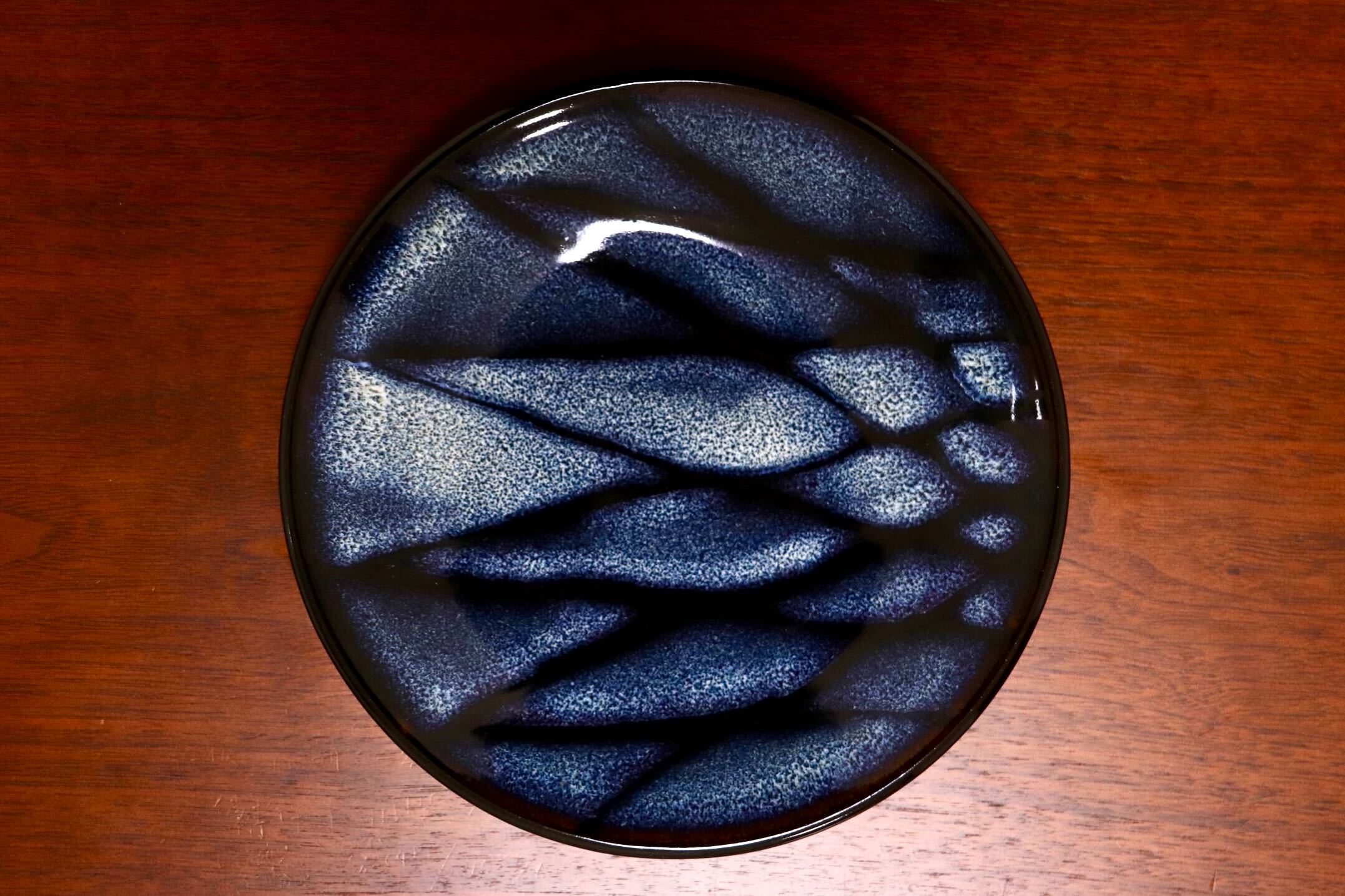 GMIO328B○陶勝窯 丹波焼 網目皿6寸 市野勝 市野勝磯 陶器 工芸品 丹波篠山 未使用