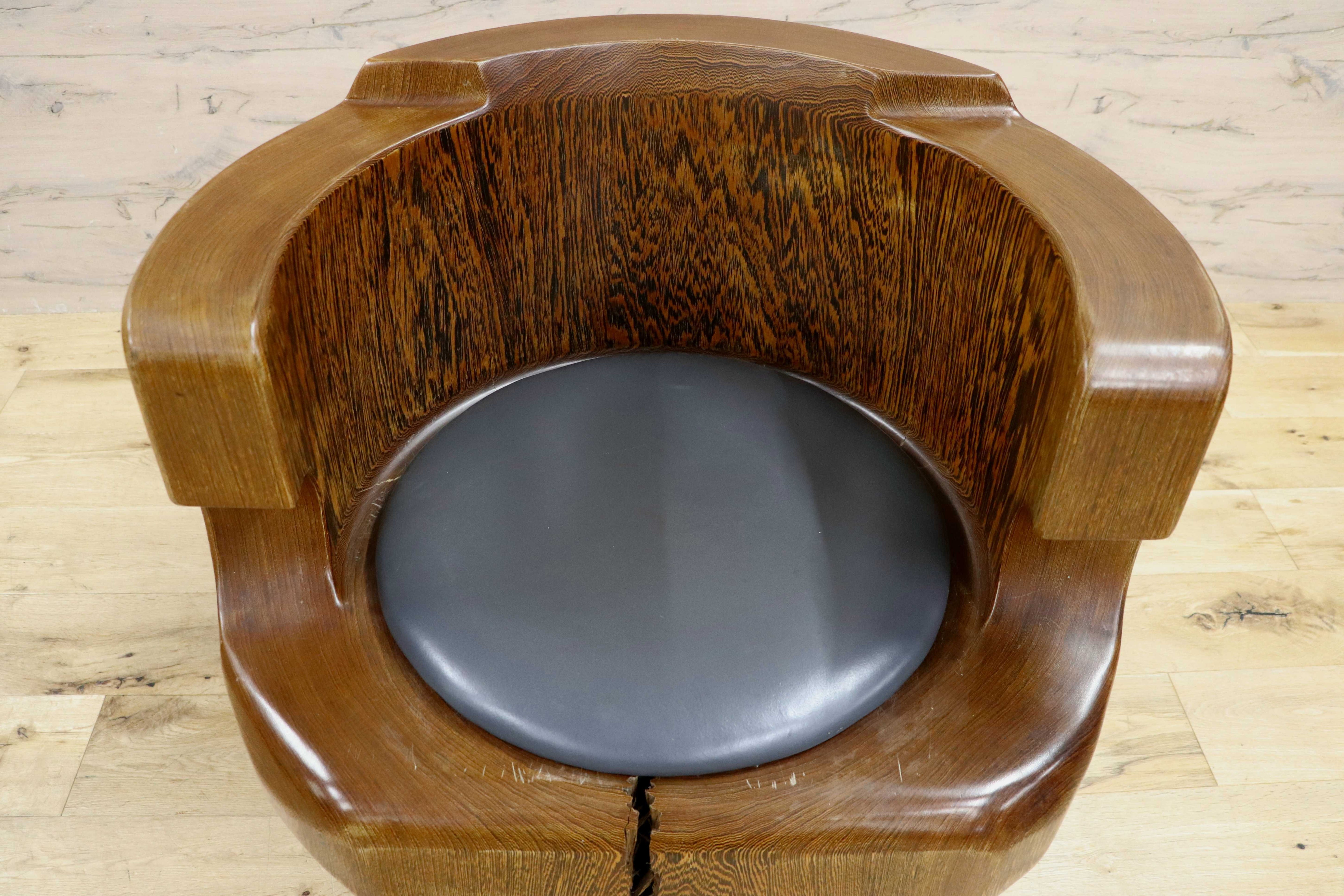 GMIH275B○鉄刀木 夕ガヤサン 大臣椅子 回転椅子 無垢材 応接 ラウンジ 和室 座敷 アンティーク