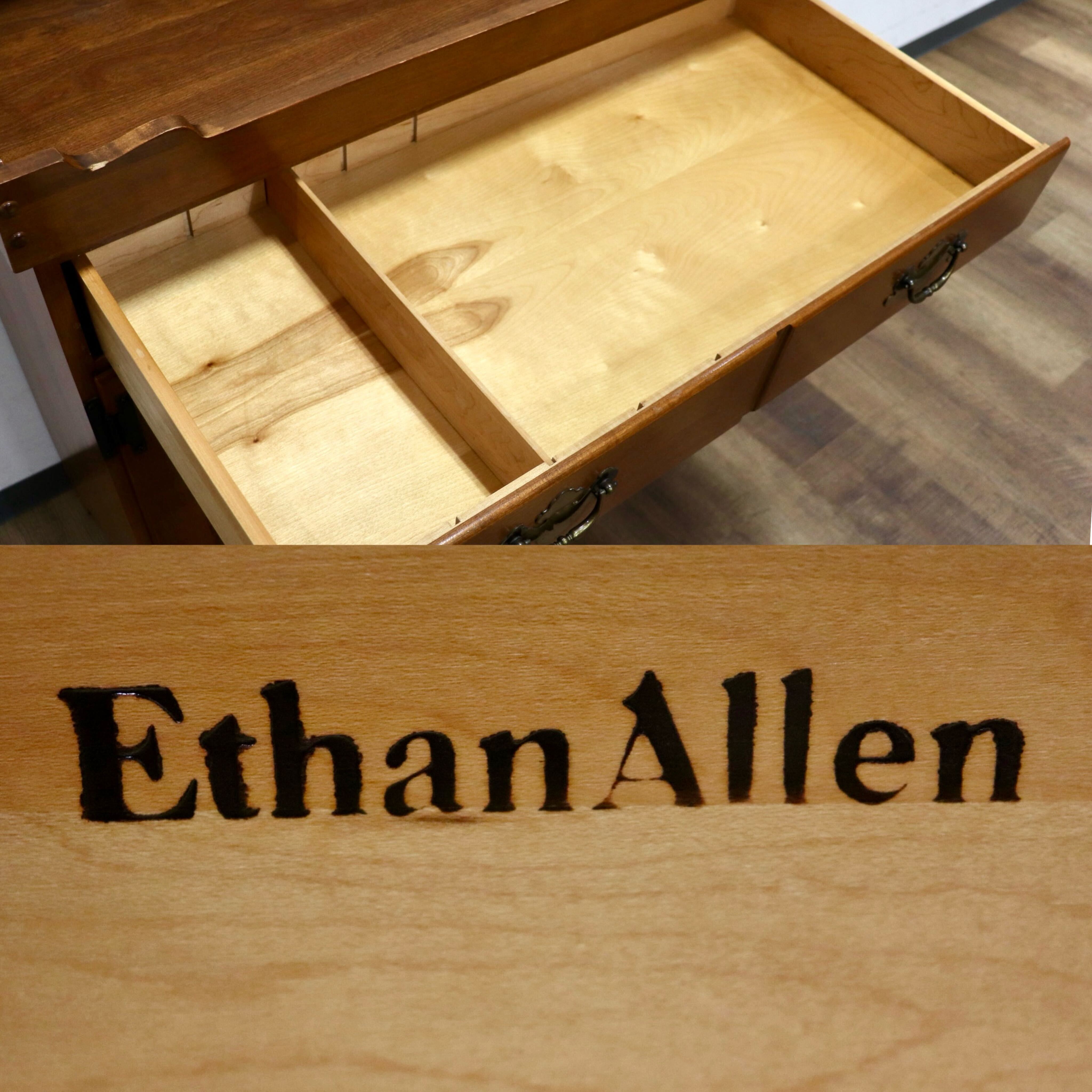 GMHH419A○ETHAN ALLEN / イーセンアーレン コンソールキャビネット 飾り棚 サイドボード 収納家具 US クラシック ヴィンテージ