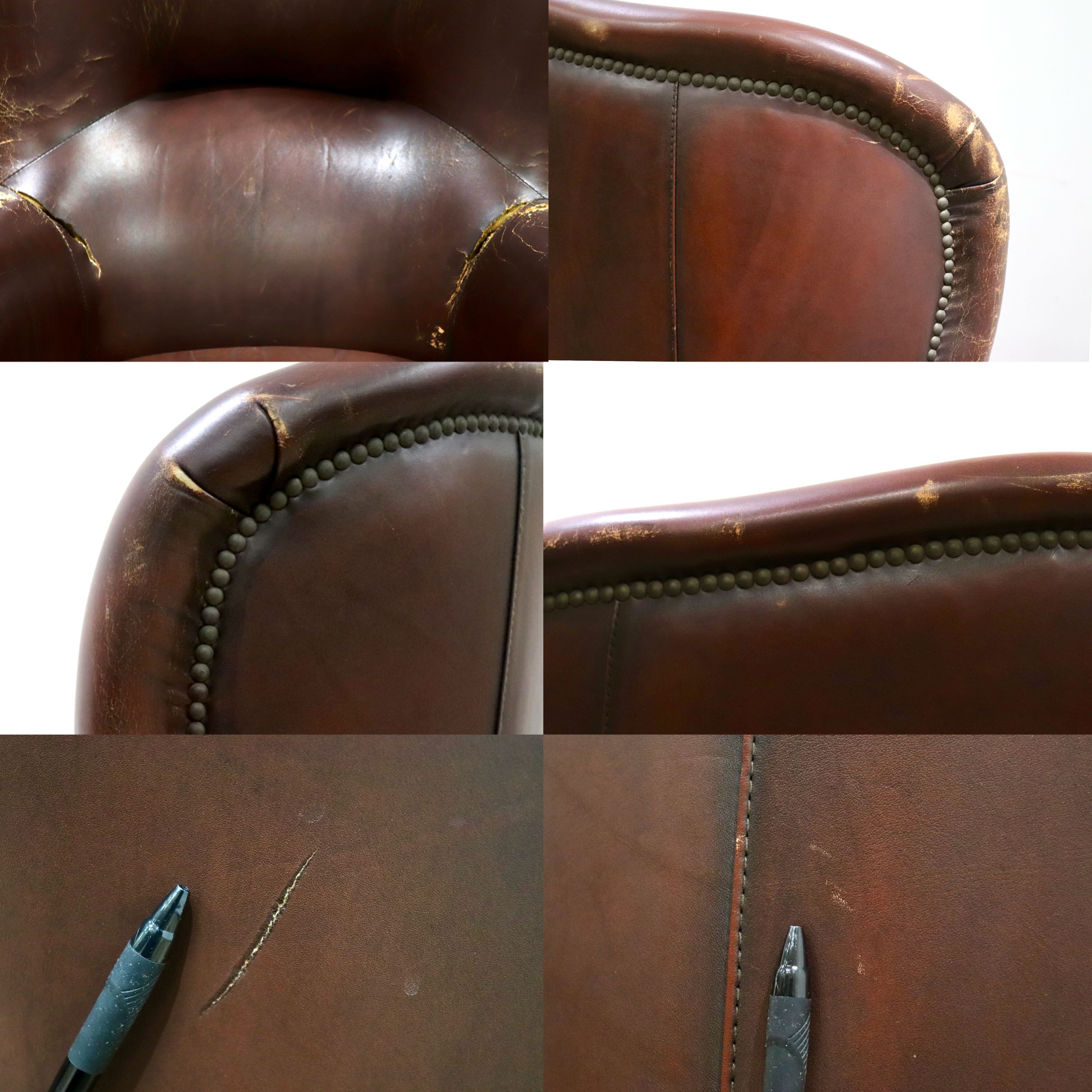 GMHO140○VARO.S.A. VALENTI / バロッサバレンティ 1人掛けソファ シングルソファ ラウンジチェア レザー スペイン最高峰 ヴィンテージ