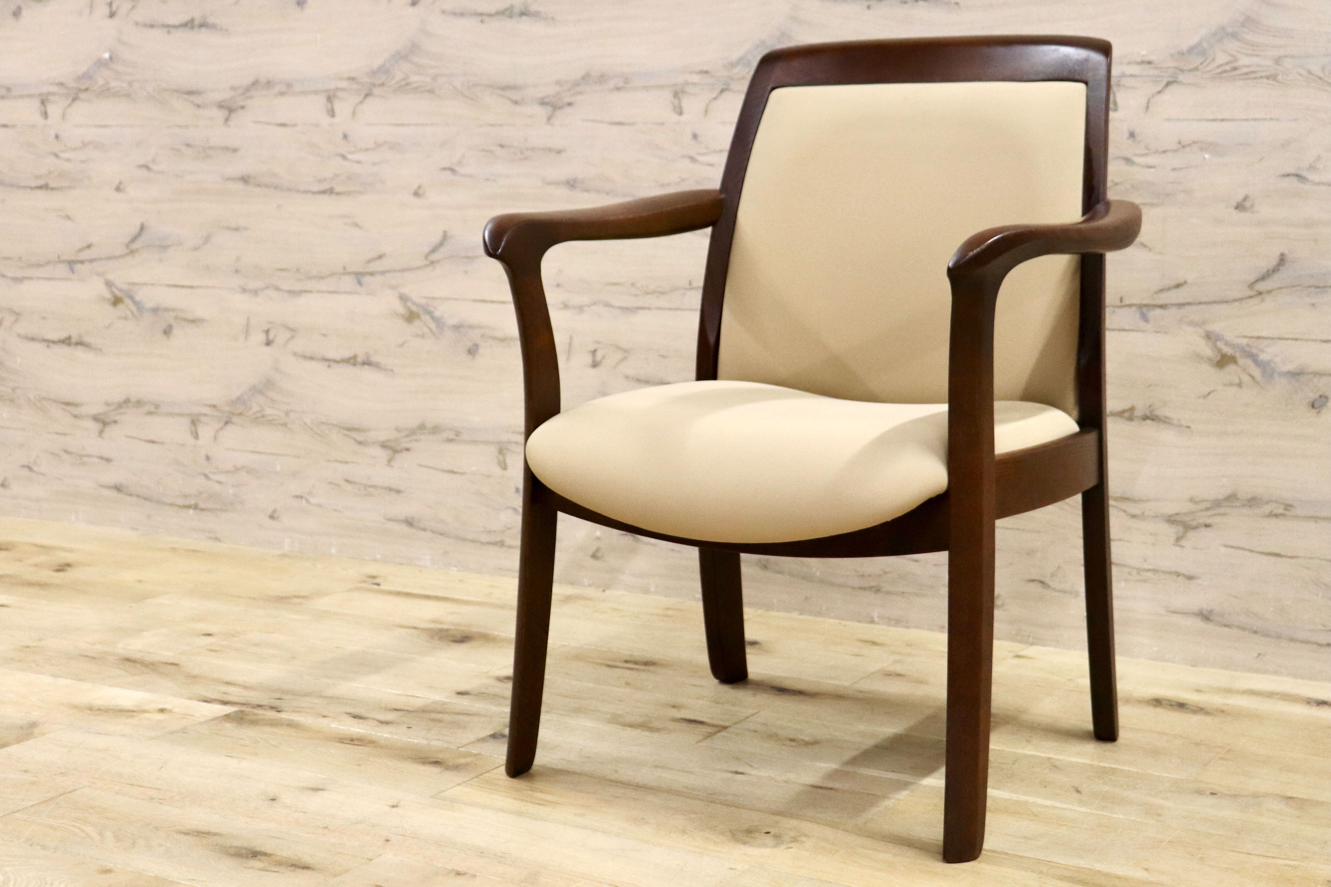 GMHS463E○シラカワ / shirakawa ダイニングチェア アームチェア 椅子 ファブリック 飛騨の家具 レトロ モダン