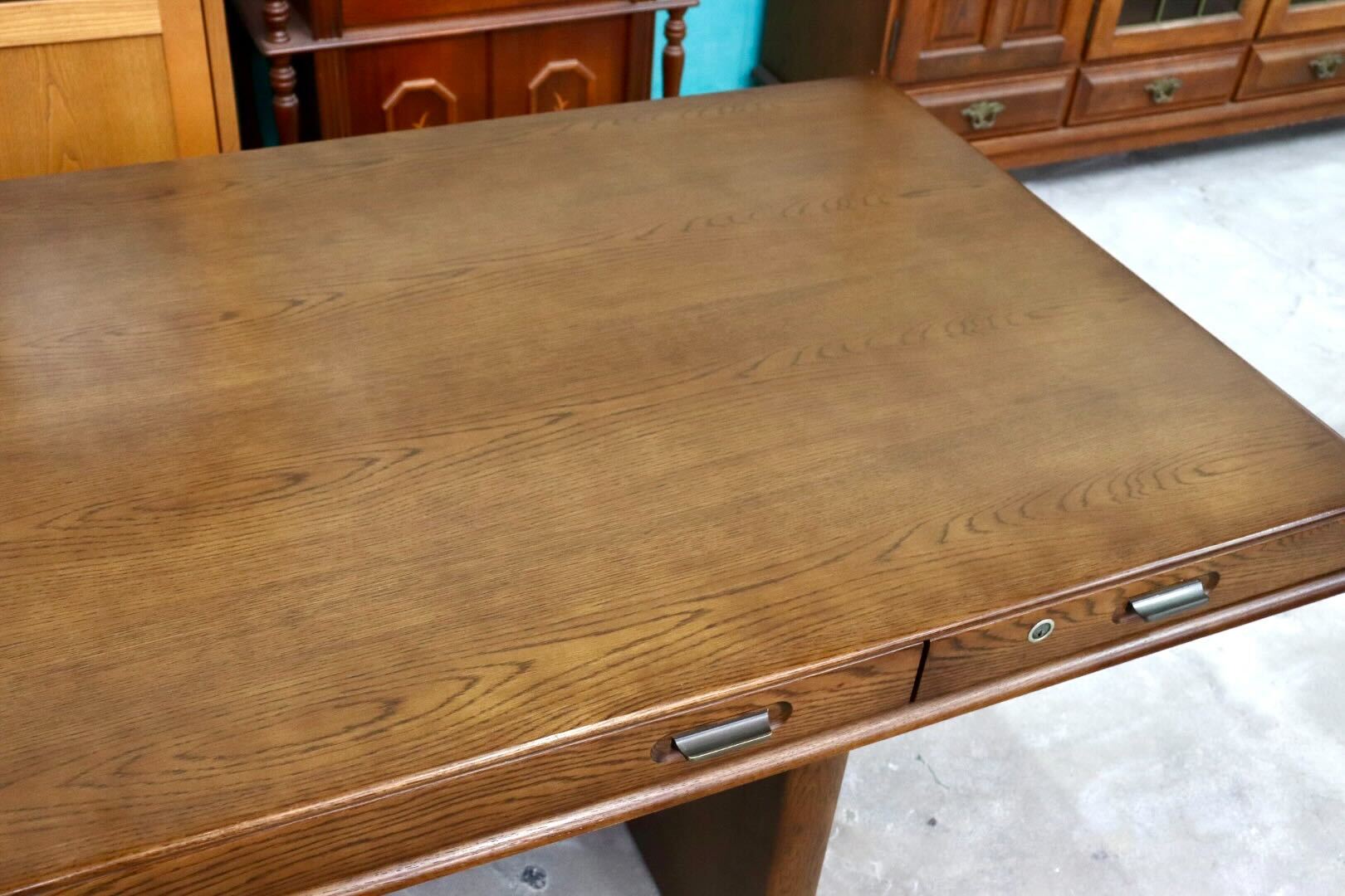 GMIK2○karimoku / カリモク SS8018 役員デスク 書斎机 プレジデントデスク 作業デスク 社長机 定価約32万 国産家具