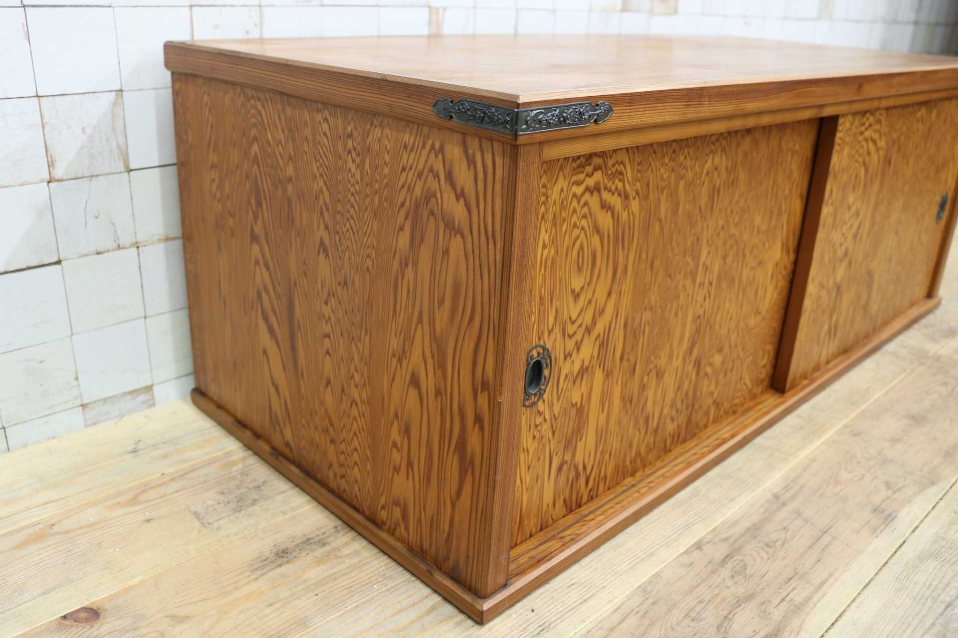 GMHS292○世界遺産屋久杉 サイドボード チェスト 飾り台 ローボード 和家具 和モダン 古民家 和室 レトロ 収納家具