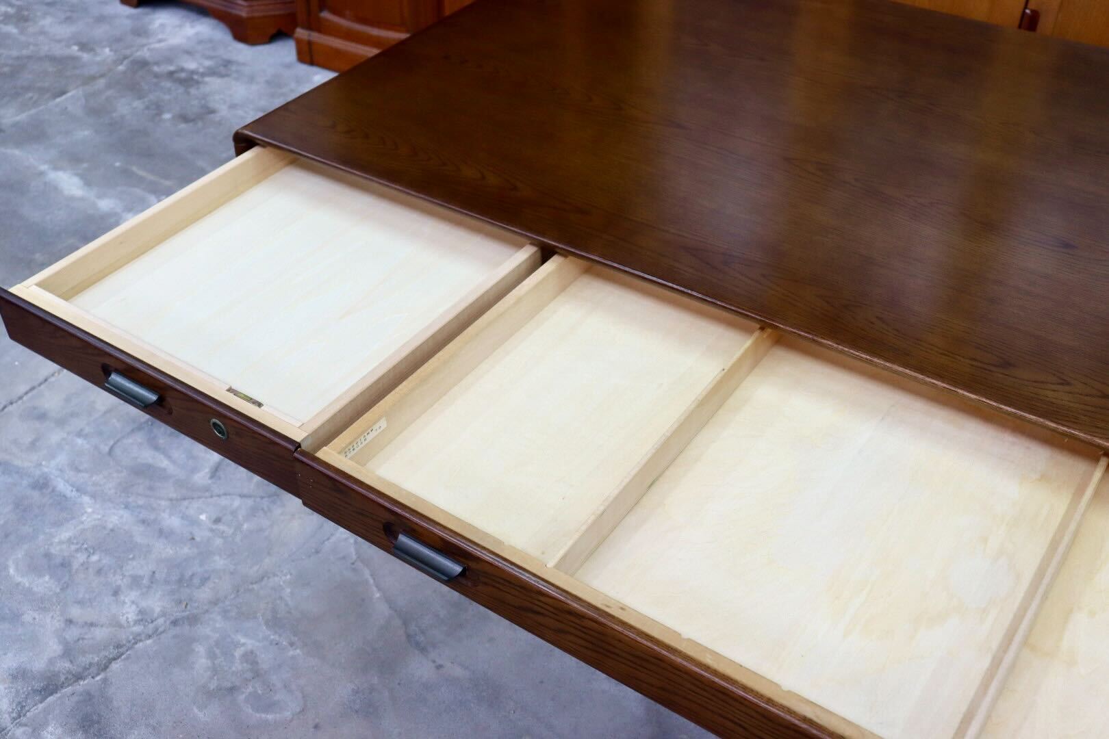 GMIK2○karimoku / カリモク SS8018 役員デスク 書斎机 プレジデントデスク 作業デスク 社長机 定価約32万 国産家具