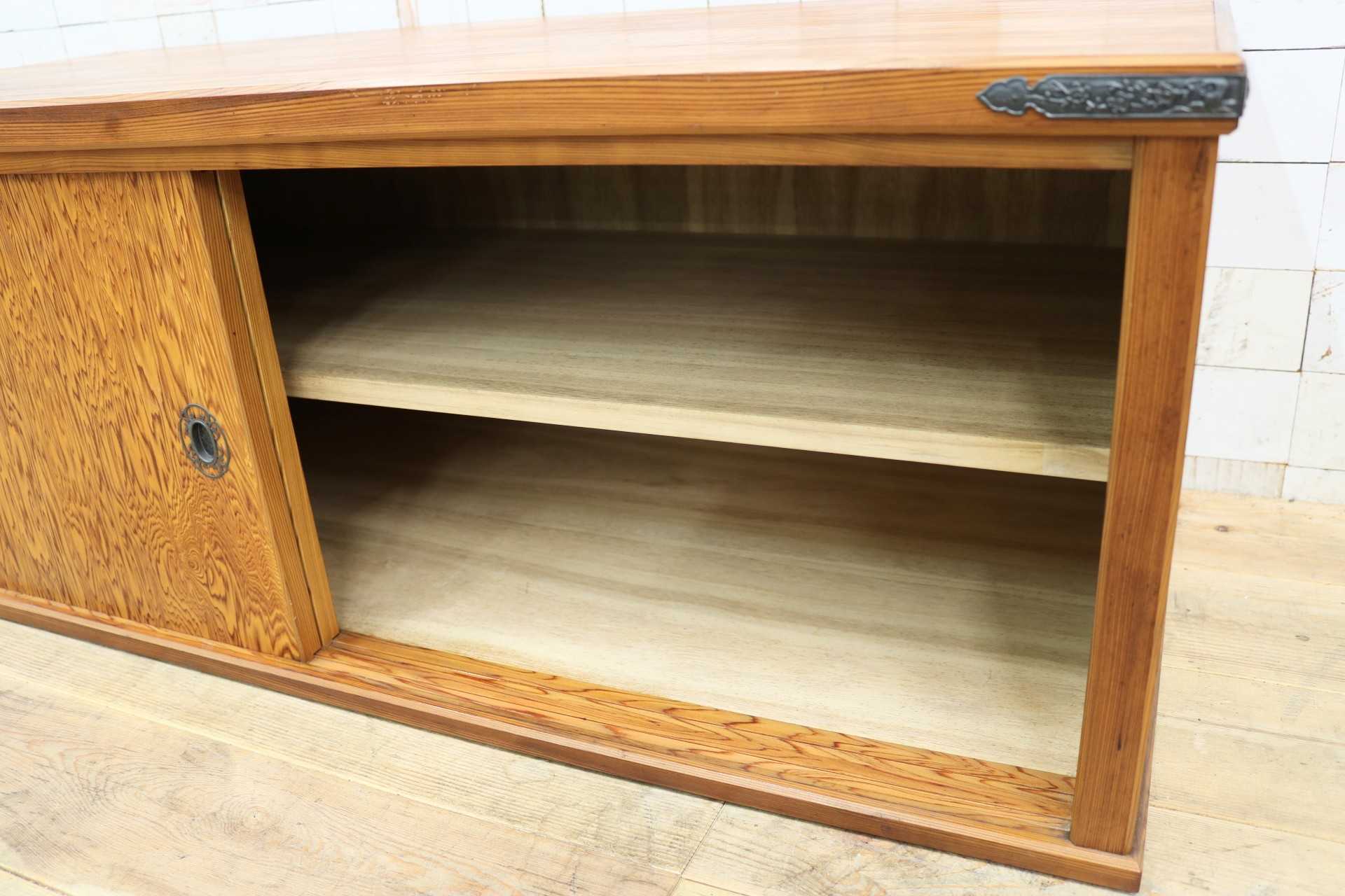 GMHS292○世界遺産屋久杉 サイドボード チェスト 飾り台 ローボード 和家具 和モダン 古民家 和室 レトロ 収納家具