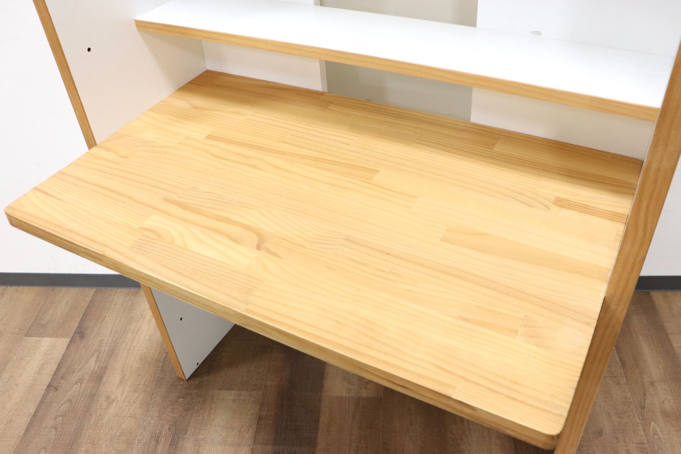 GMGN84○MOMO natural / モモナチュラル PIENI KOTI ピエニコティ 学習机 勉強机 パソコンデスク デスク 本棚 シェルフ パイン材 脇木工