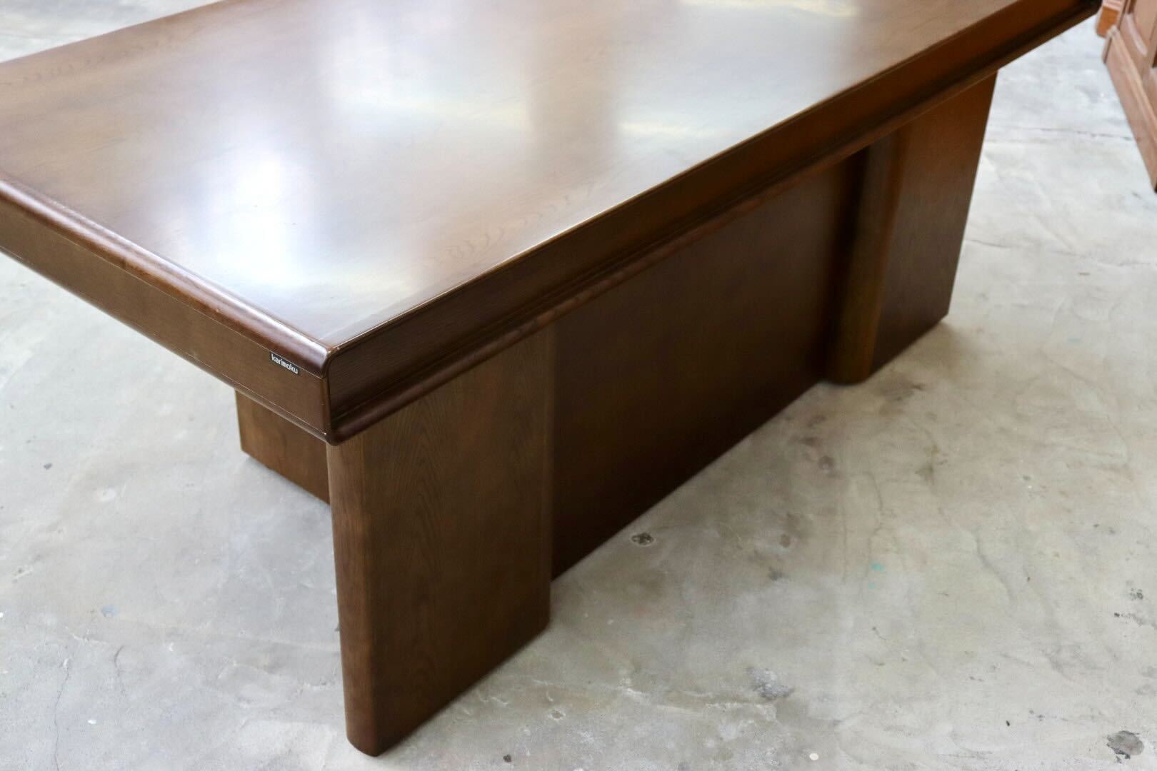 GMIK2○karimoku / カリモク SS8018 役員デスク 書斎机 プレジデントデスク 作業デスク 社長机 定価約32万 国産家具