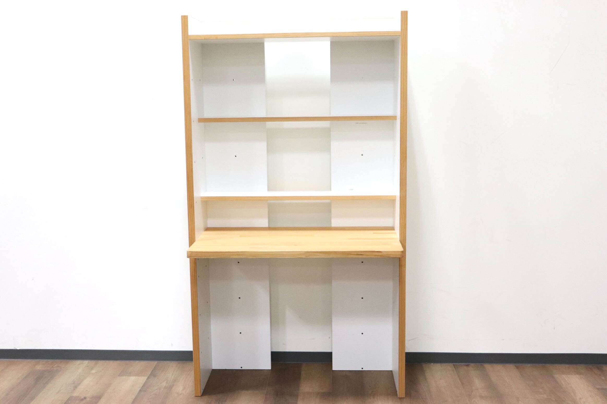 GMGN84○MOMO natural / モモナチュラル PIENI KOTI ピエニコティ 学習机 勉強机 パソコンデスク デスク 本棚 シェルフ パイン材 脇木工