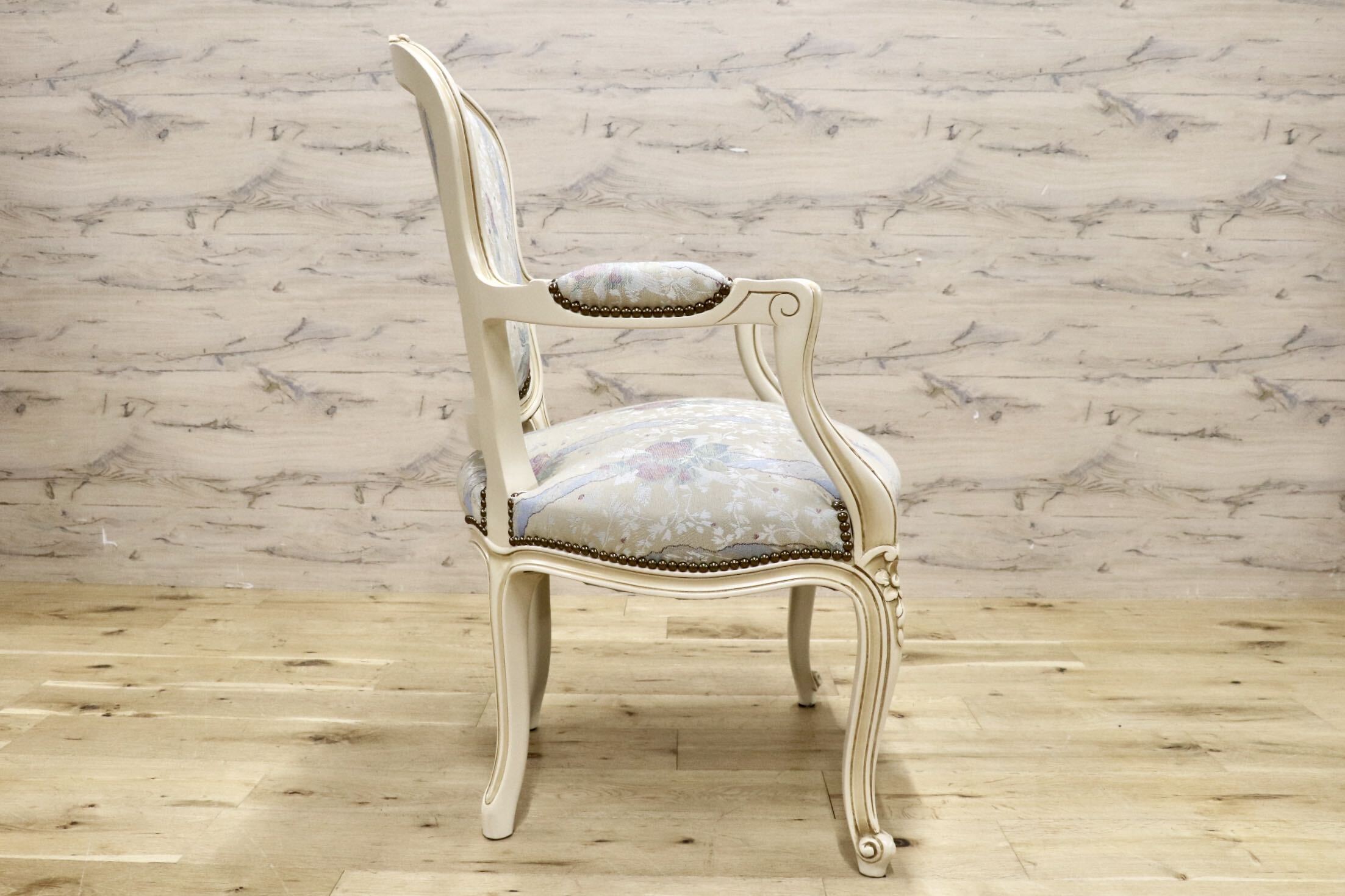 GMJS259B○domani / ドマーニ Louis XV ルイ15世 アームチェア ダイニングチェア 西洋 アンティーク カリモク最高峰 定価約25万円