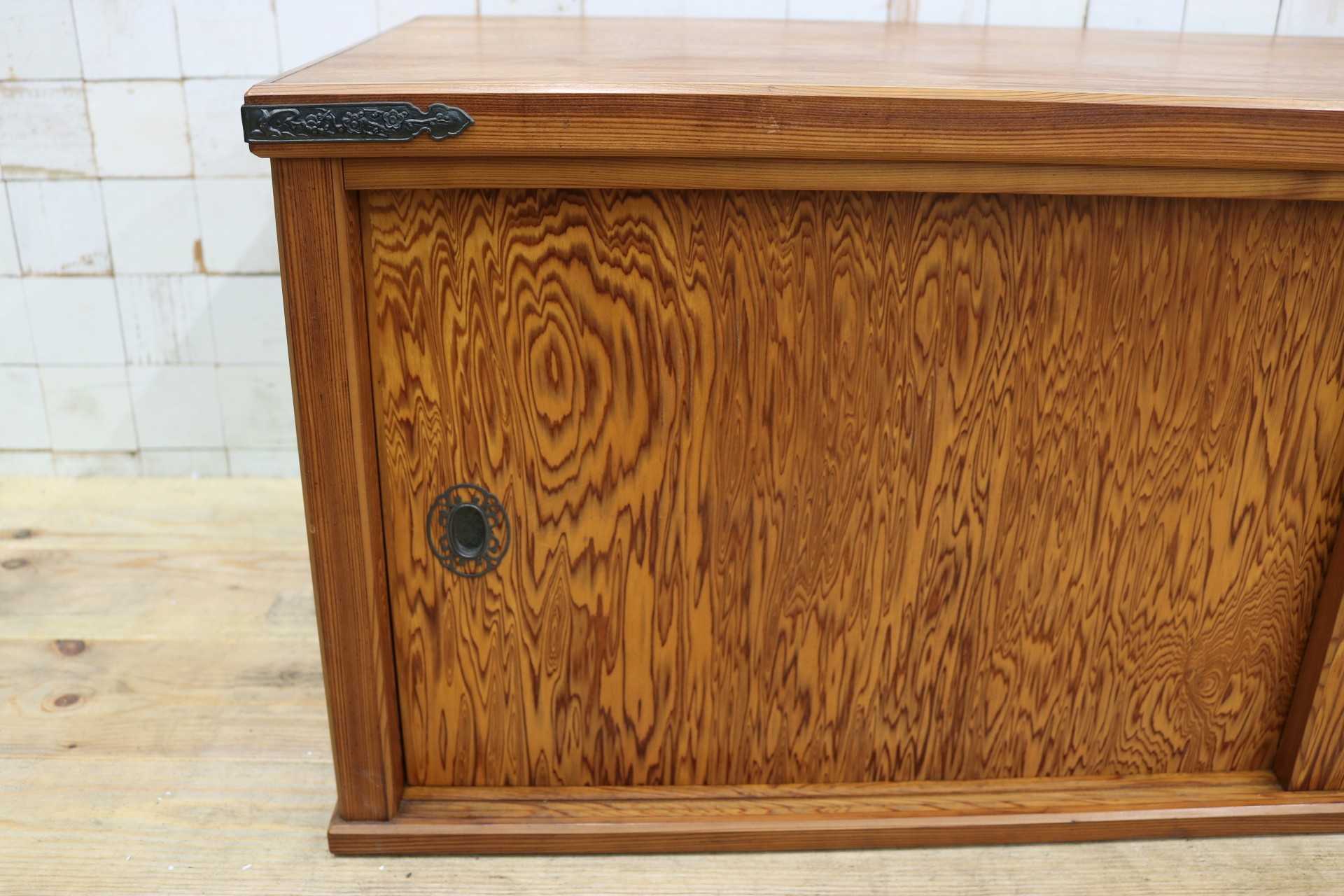 GMHS292○世界遺産屋久杉 サイドボード チェスト 飾り台 ローボード 和家具 和モダン 古民家 和室 レトロ 収納家具