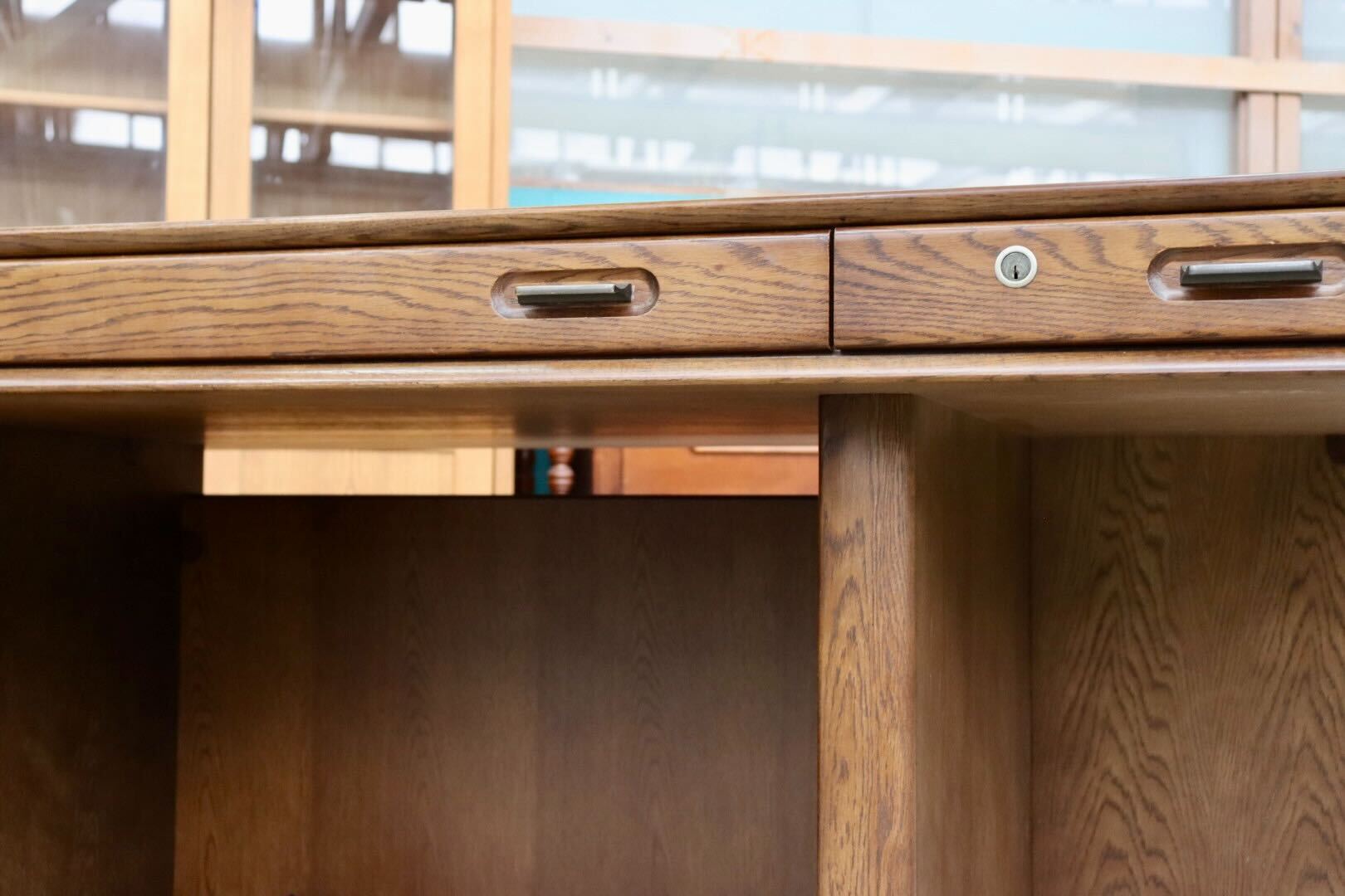 GMIK2○karimoku / カリモク SS8018 役員デスク 書斎机 プレジデントデスク 作業デスク 社長机 定価約32万 国産家具