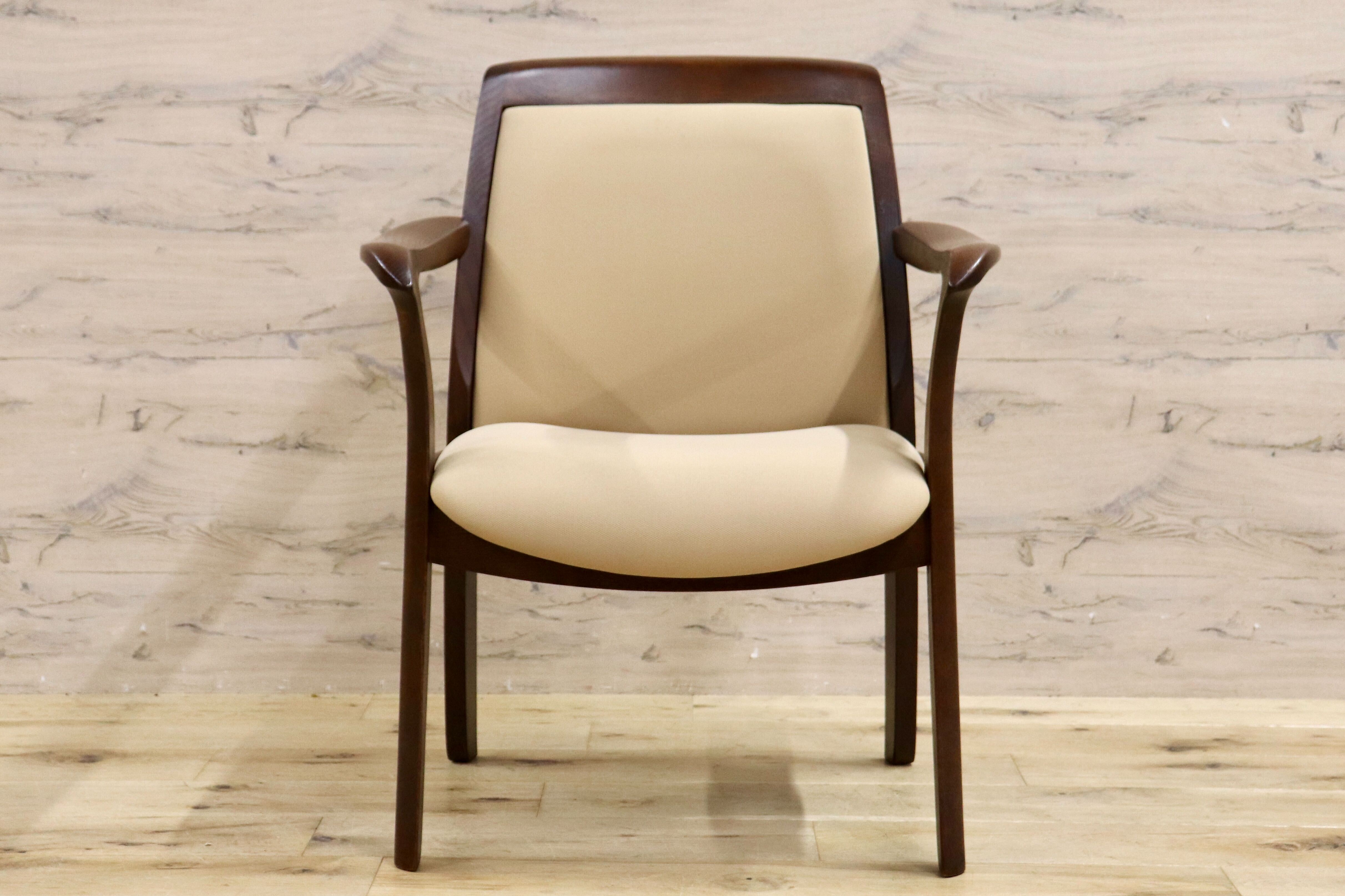 GMHS463E○シラカワ / shirakawa ダイニングチェア アームチェア 椅子 ファブリック 飛騨の家具 レトロ モダン