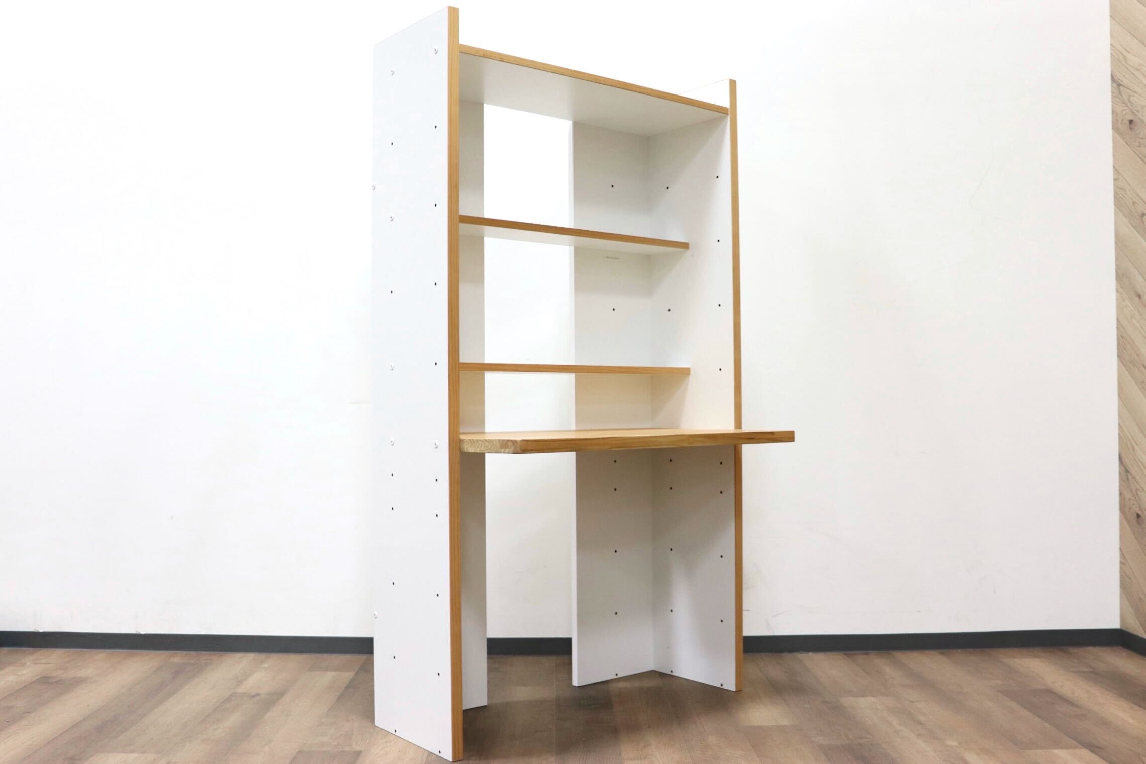 GMGN84○MOMO natural / モモナチュラル PIENI KOTI ピエニコティ 学習机 勉強机 パソコンデスク デスク 本棚 シェルフ パイン材 脇木工