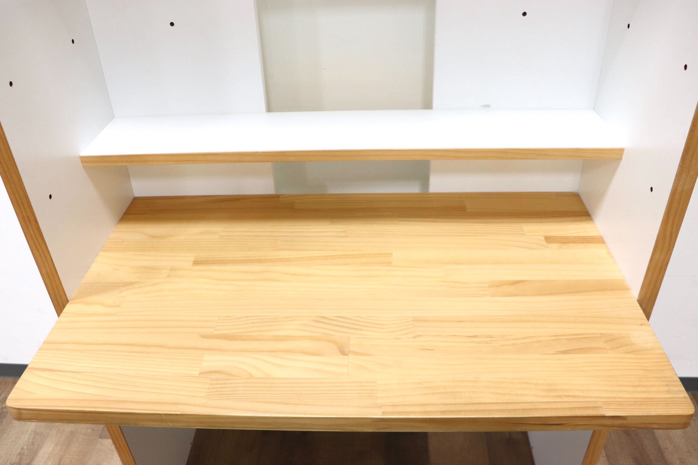 GMGN84○MOMO natural / モモナチュラル PIENI KOTI ピエニコティ 学習机 勉強机 パソコンデスク デスク 本棚 シェルフ パイン材 脇木工