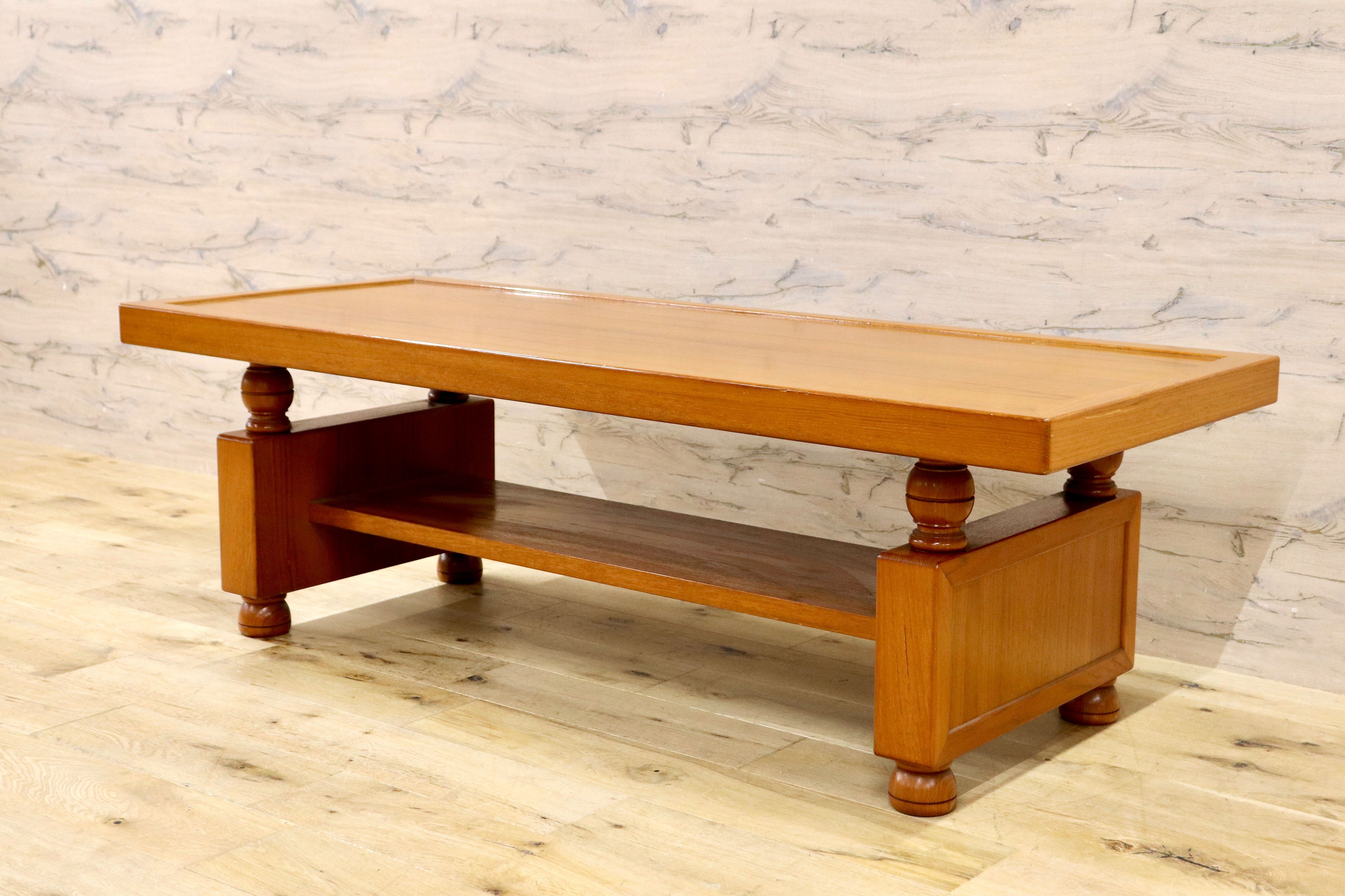 GMHK630○センターテーブル ローテーブル リビングテーブル 応接机 レトロモダン ヴィンテージ 木製家具