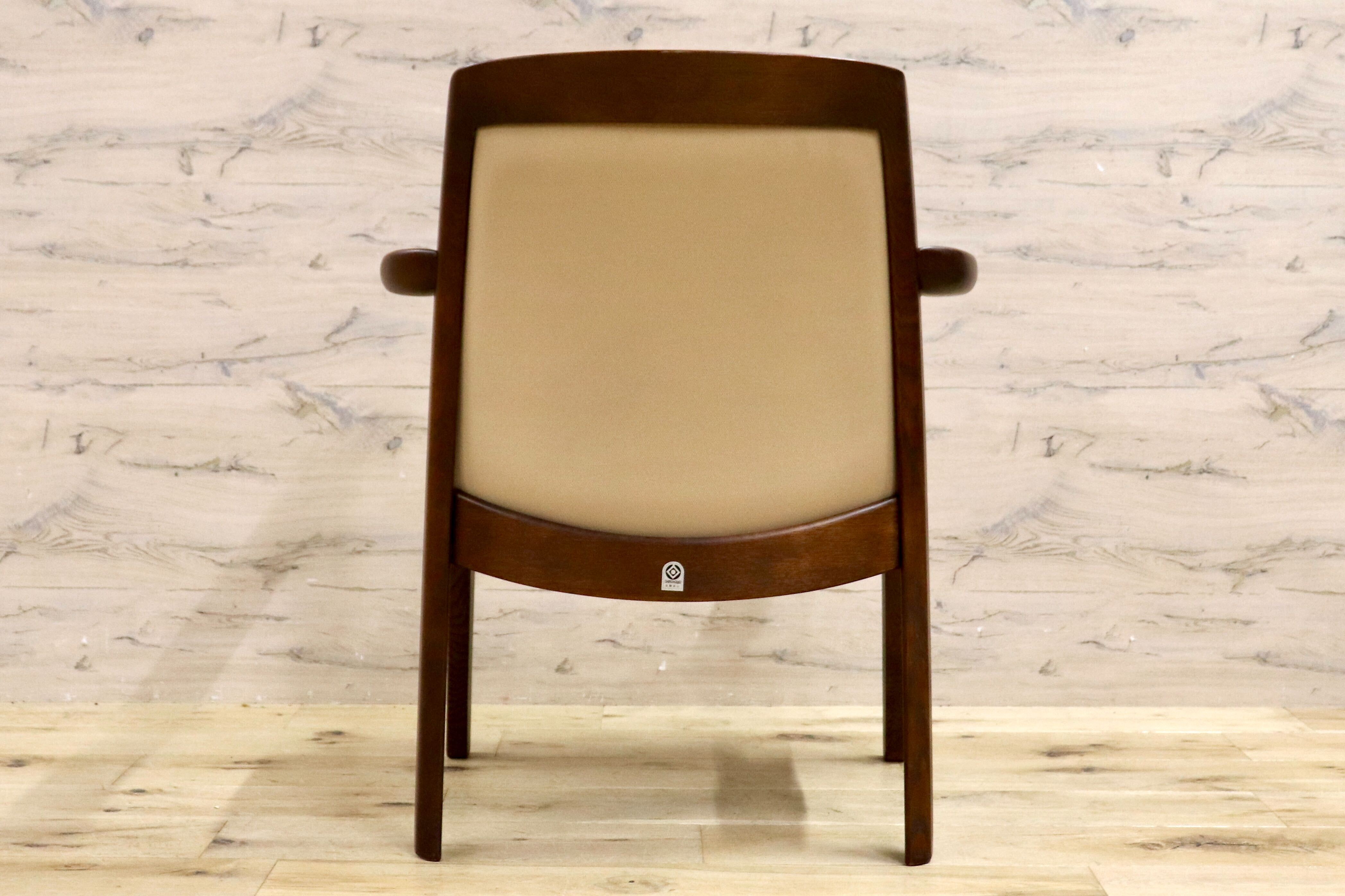 GMHS463E○シラカワ / shirakawa ダイニングチェア アームチェア 椅子 ファブリック 飛騨の家具 レトロ モダン