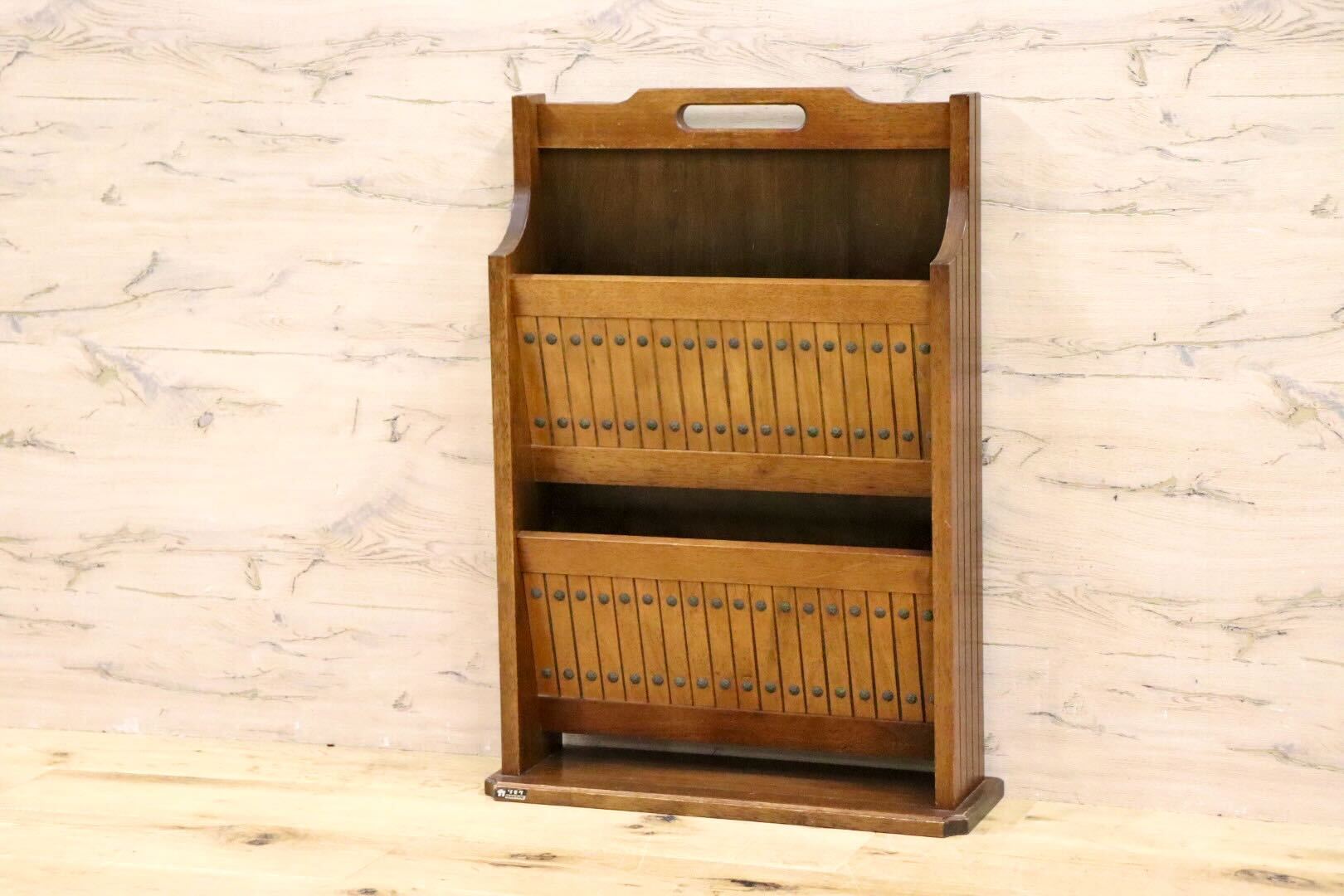 GMHH57○karimoku / カリモク マガジンラック 木製ラック 収納家具  