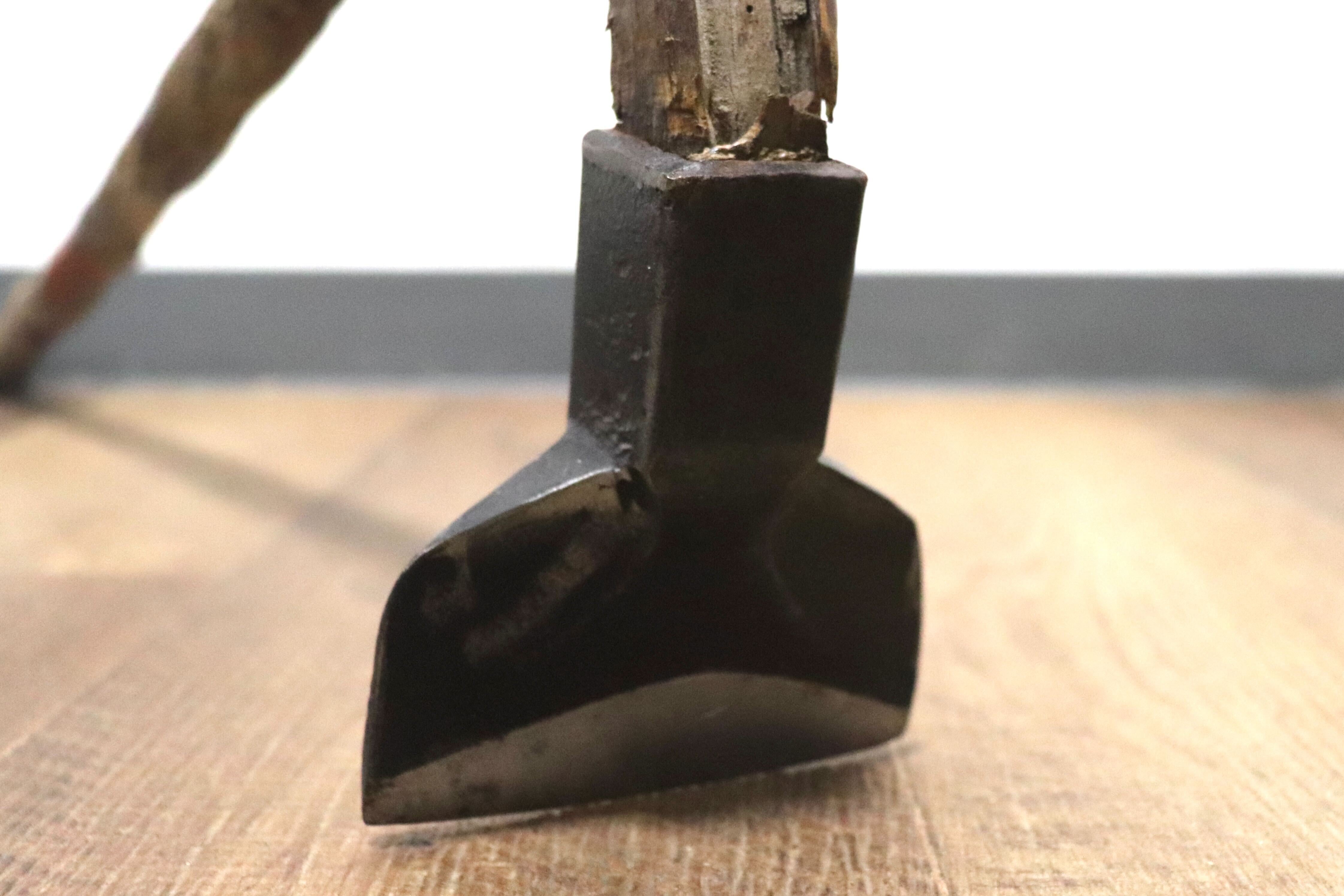 GMHH129E○大工道具 釿 ちょうな ちょんな 皮剥き 斧 手斧 はつり 伝統工法 宮大工 古民具 林業 山師 アンティーク レトロ 古道具
