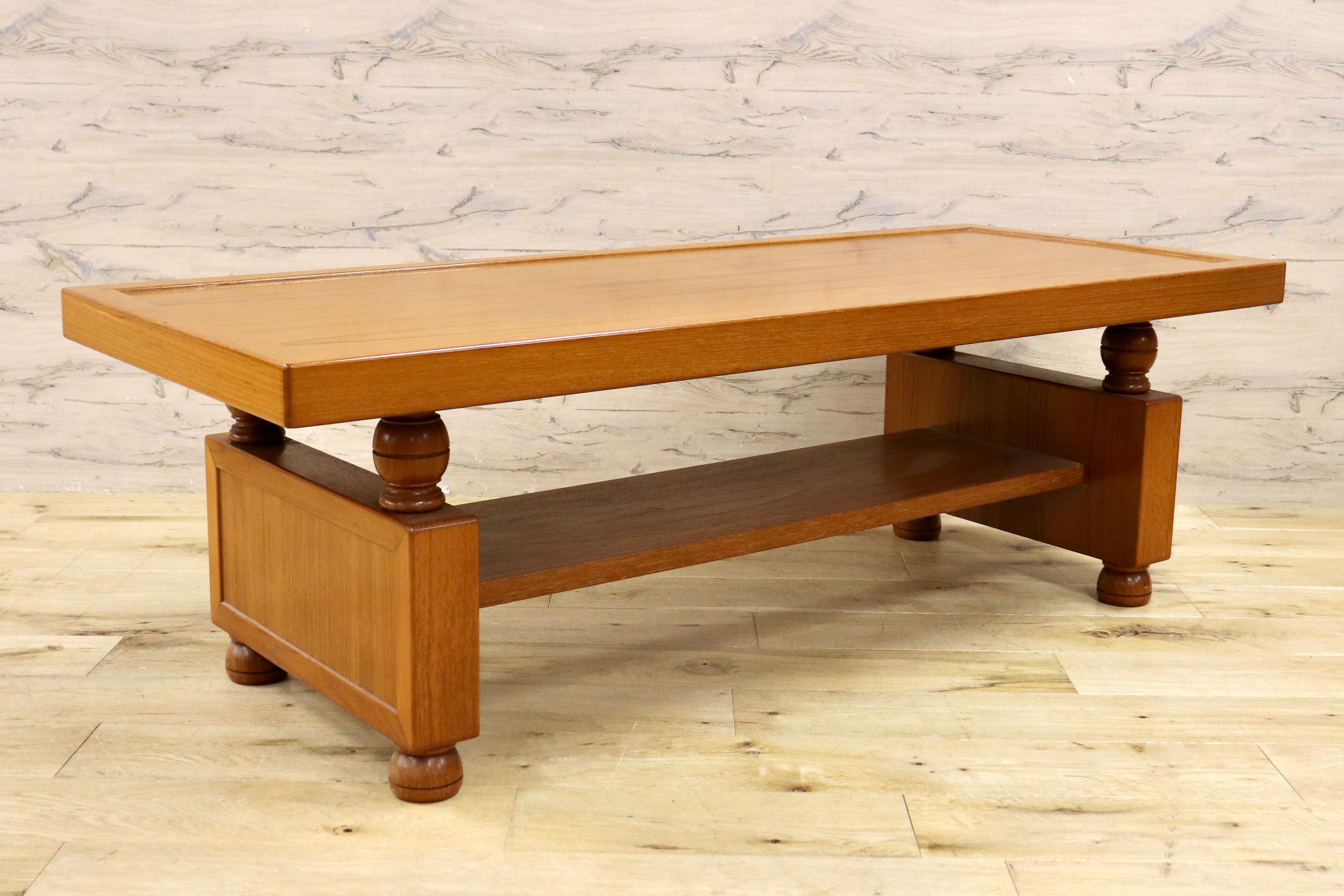 GMHK630○センターテーブル ローテーブル リビングテーブル 応接机 レトロモダン ヴィンテージ 木製家具