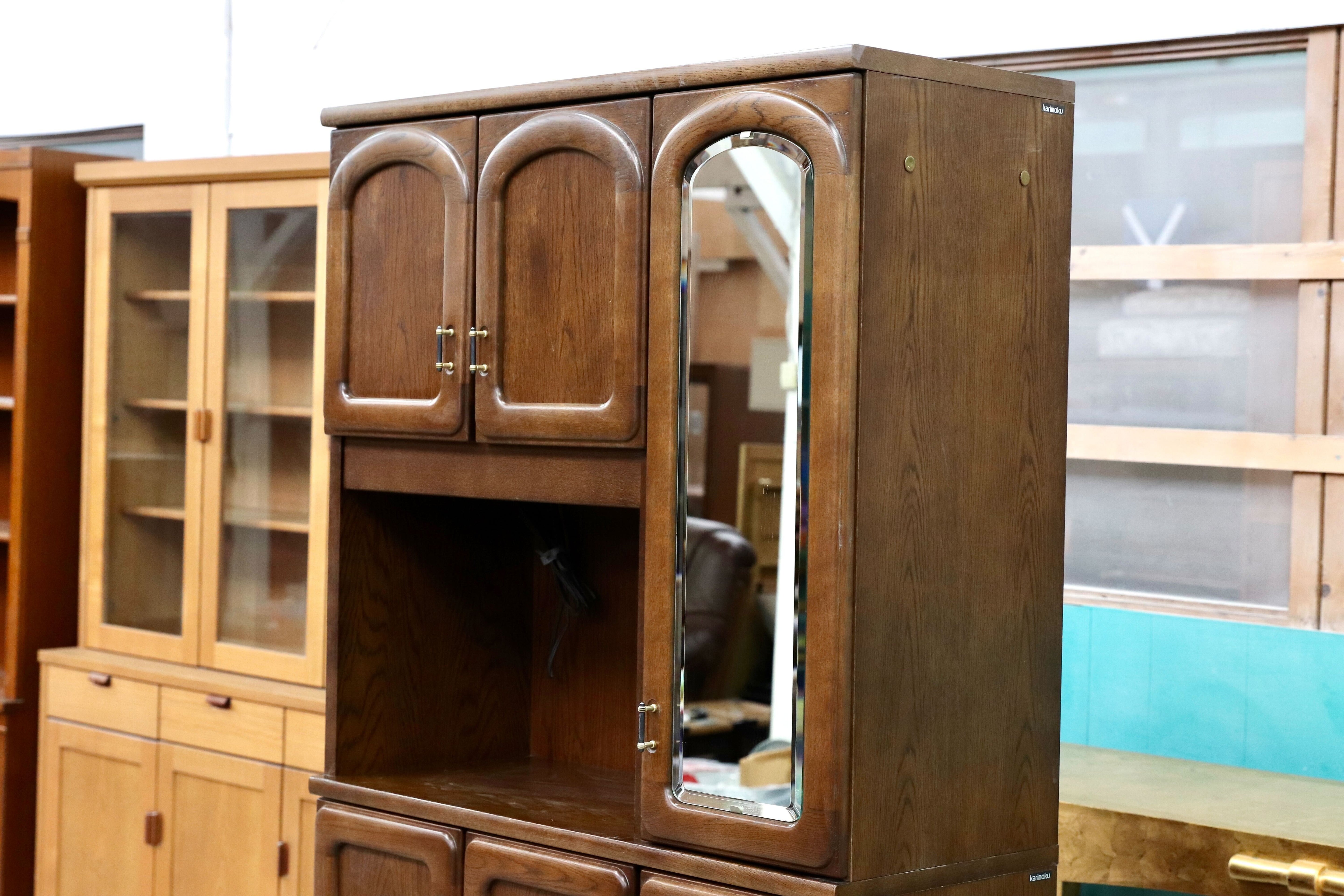 GMHK401○karimoku / カリモク 下駄箱 シューズケース オーク材 ブラウン 国産家具