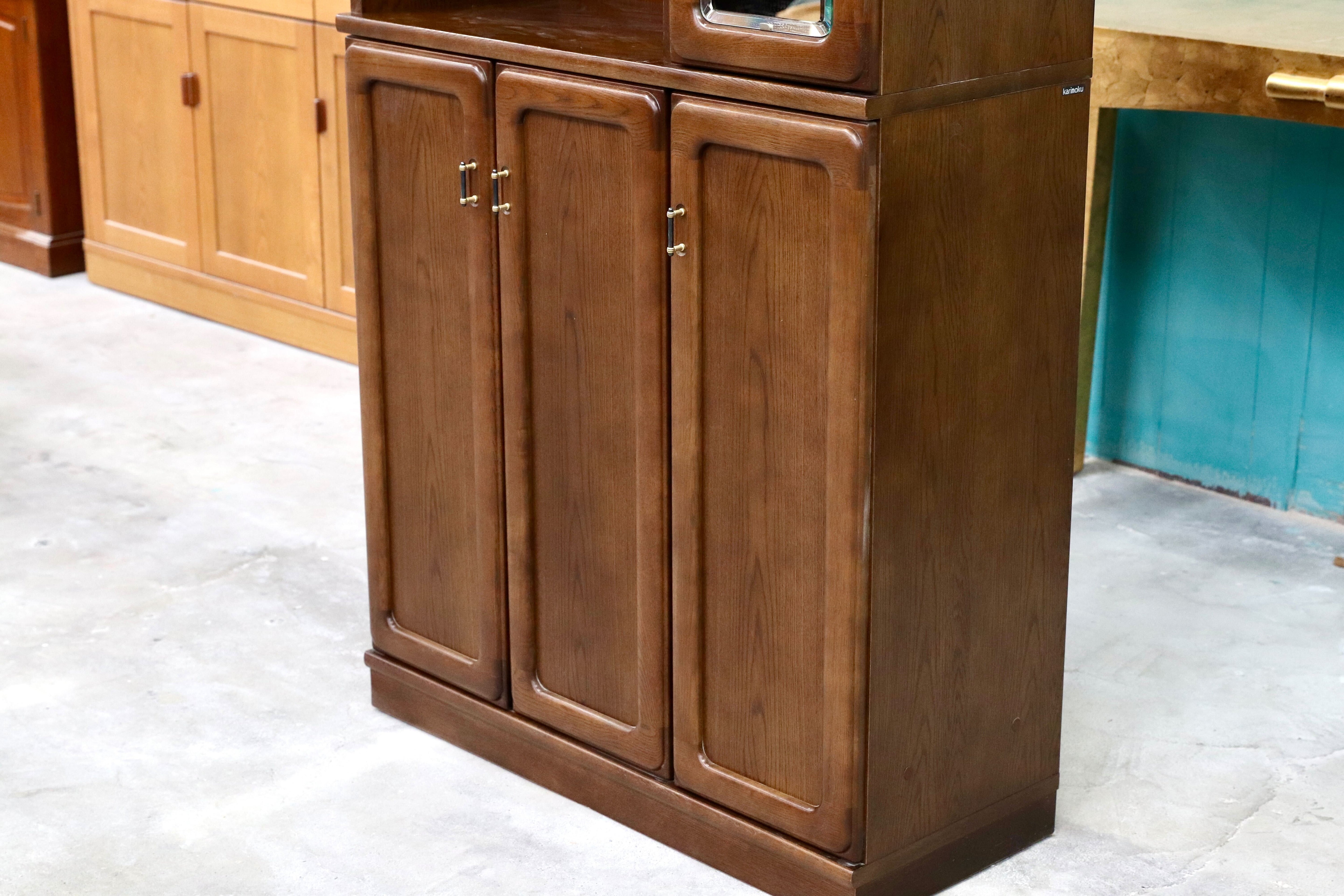 GMHK401○karimoku / カリモク 下駄箱 シューズケース オーク材 ブラウン 国産家具