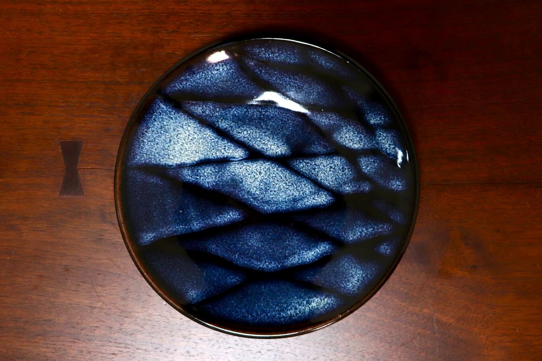 GMIO328D○陶勝窯 丹波焼 網目皿6寸 市野勝 市野勝磯 陶器 工芸品 丹波篠山 未使用