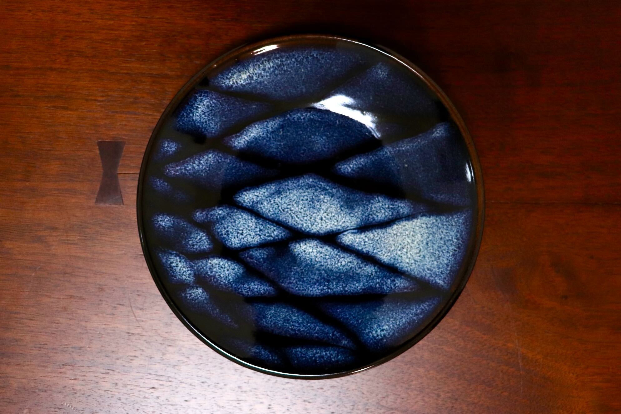 GMIO328D○陶勝窯 丹波焼 網目皿6寸 市野勝 市野勝磯 陶器 工芸品 丹波篠山 未使用