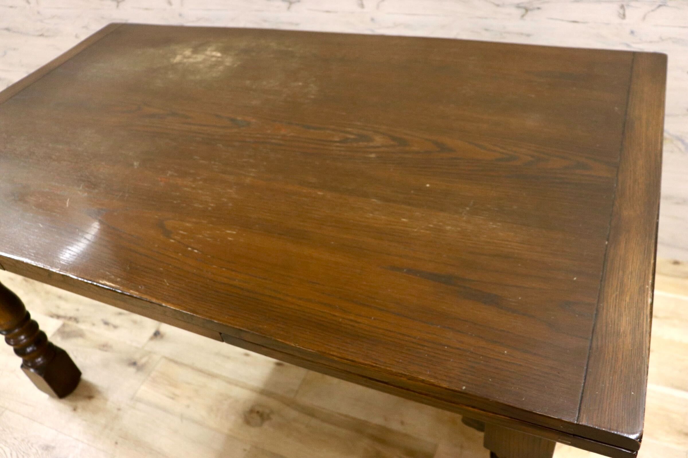 GMHK178○英国 アンティーク エクステンションテーブル ダイニングテーブル 食卓テーブル 伸長式 オーク材 クラシカル 輸入家具