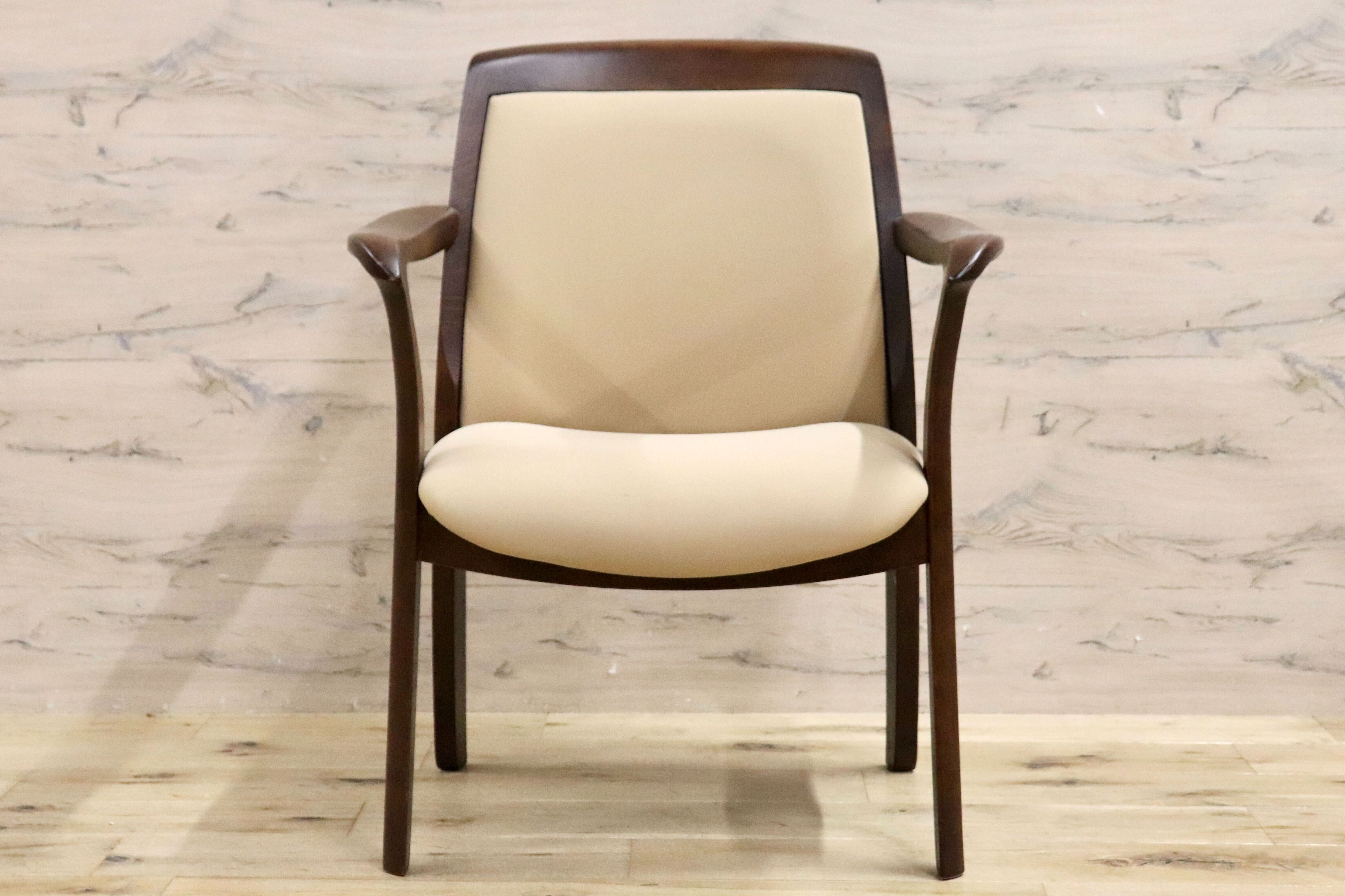 GMHS463F○シラカワ / shirakawa ダイニングチェア アームチェア 椅子 ファブリック 飛騨の家具 レトロ モダン