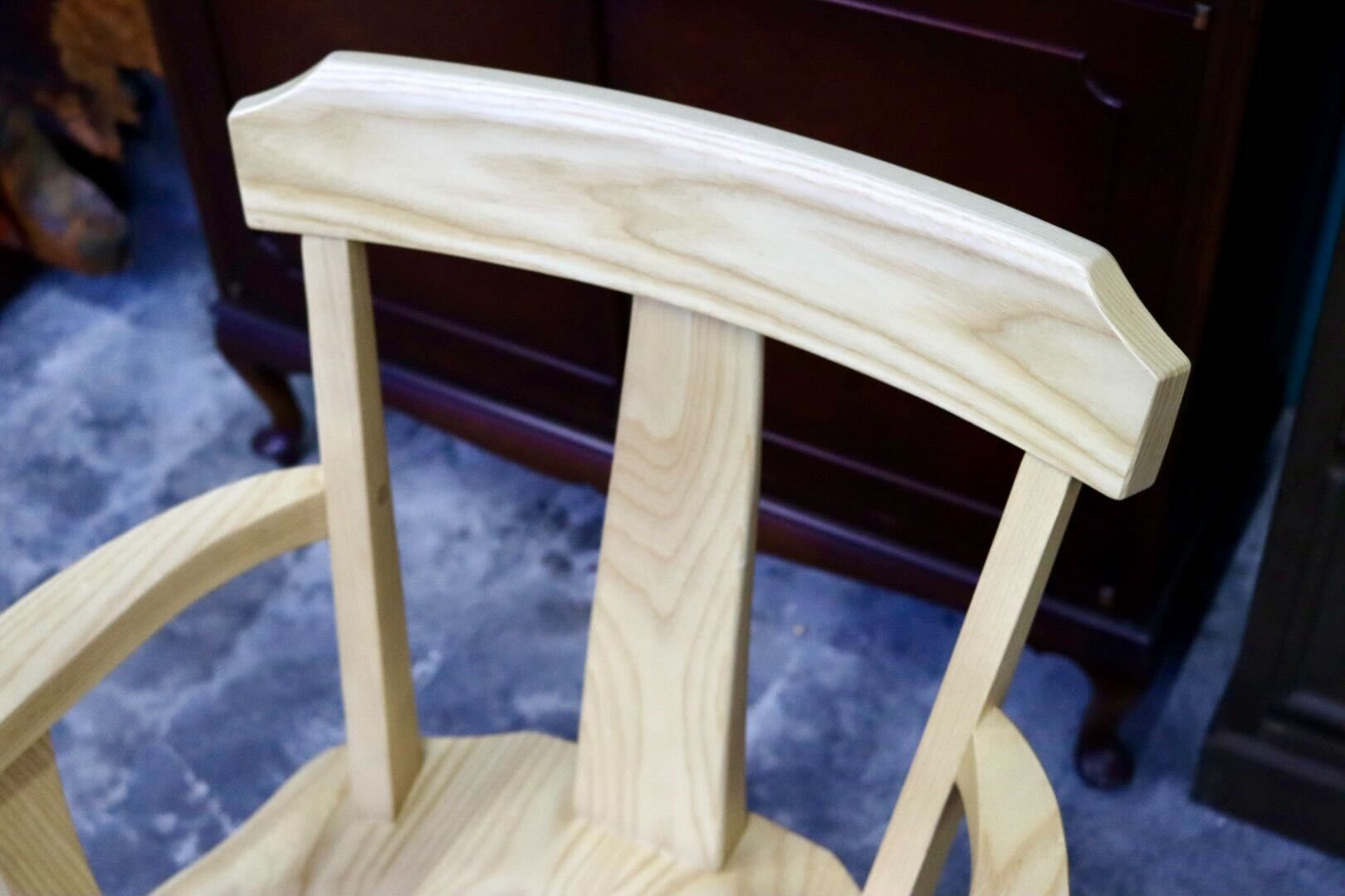 GMIH320A○らくよう工芸 飛騨家具 ダイニングチェア アームチェア 椅子 木製 無垢材 シンプル ナチュラル カントリー