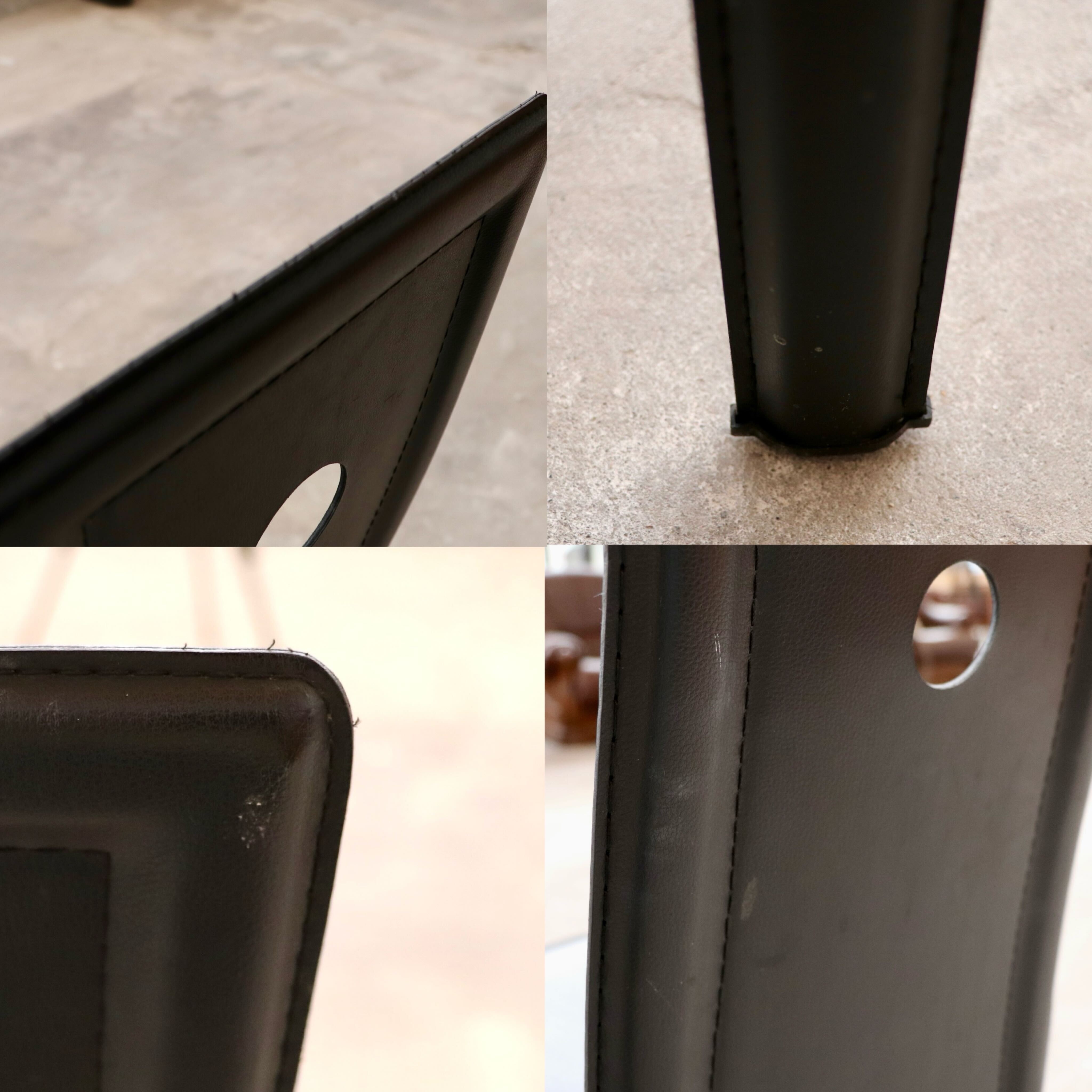 GMHK314○ダイニングチェア 椅子 グレースチェア ハイバック 革 レザー ブラック モダン