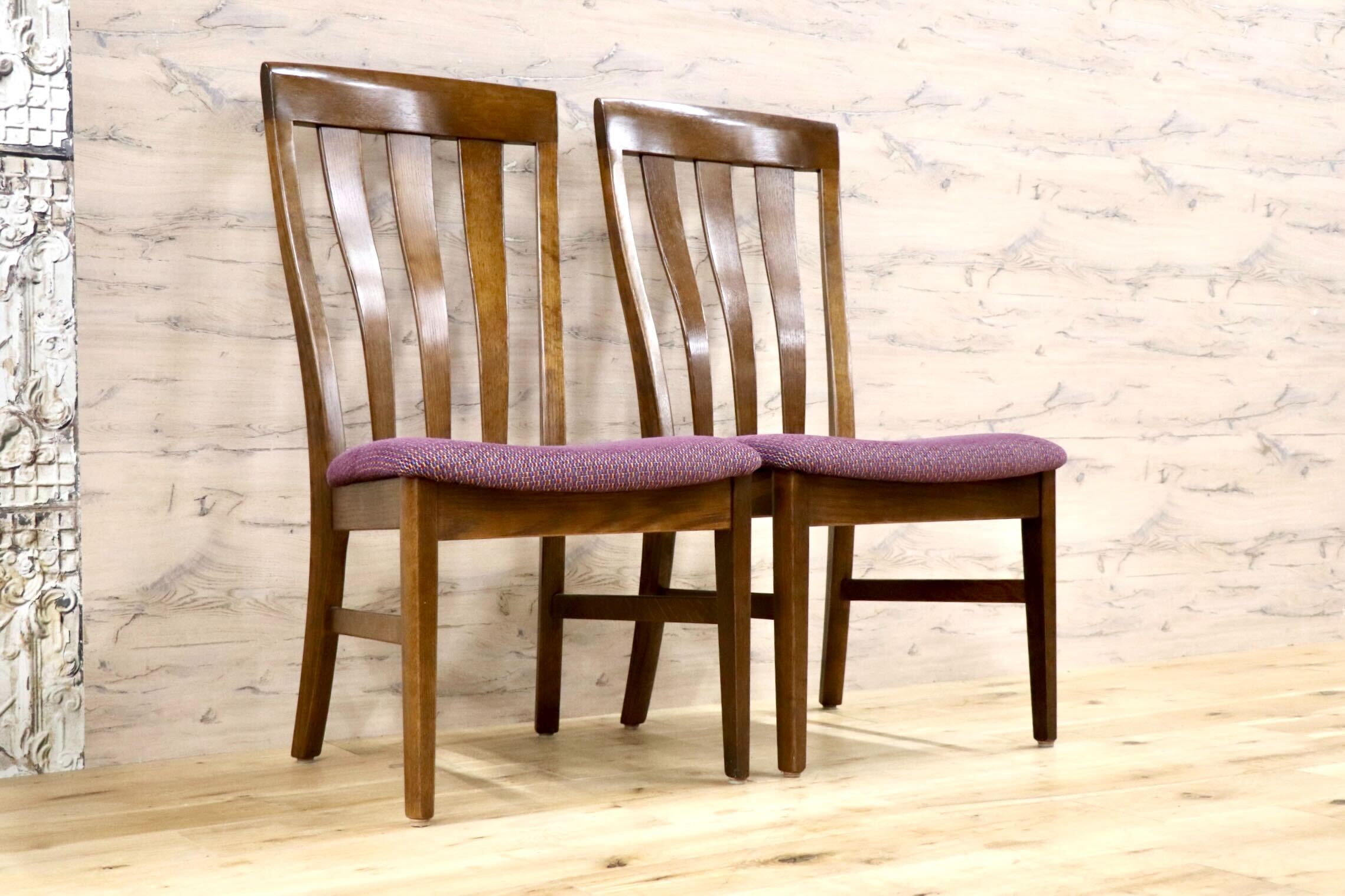 GMJH34A○karimoku / カリモク家具 ダイニングチェア 2脚セット 木製 椅子 食卓椅子 ハイバック 天然木 国産家具