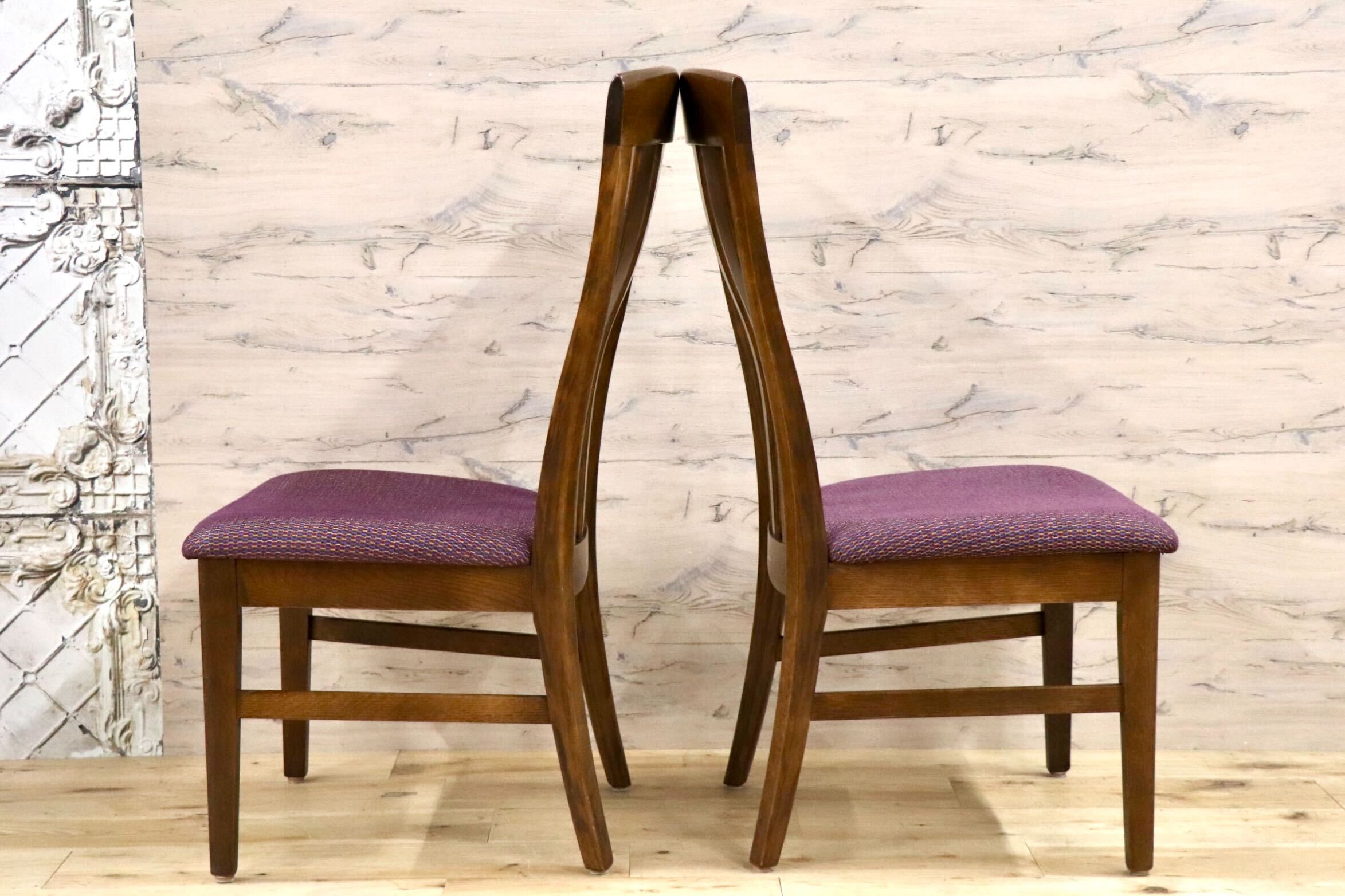 GMJH34A○karimoku / カリモク家具 ダイニングチェア 2脚セット 木製 椅子 食卓椅子 ハイバック 天然木 国産家具