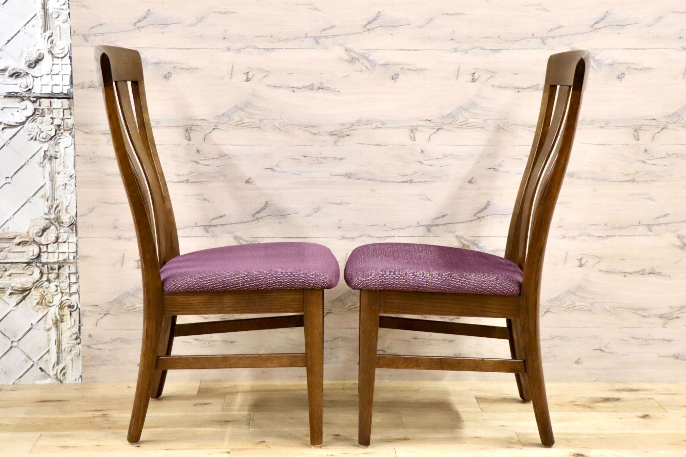 GMJH34A○karimoku / カリモク家具 ダイニングチェア 2脚セット 木製 椅子 食卓椅子 ハイバック 天然木 国産家具