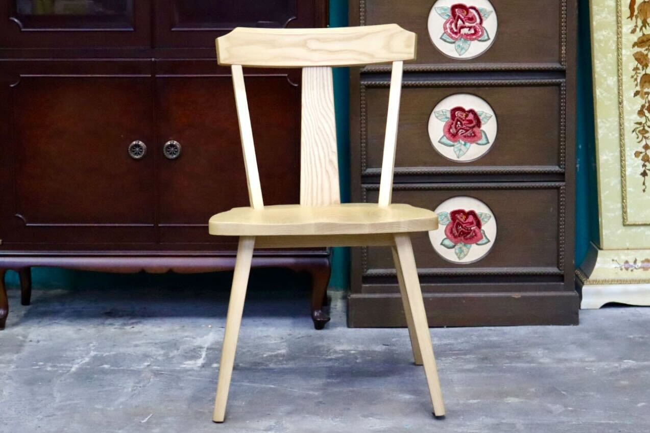 GMIH320B○らくよう工芸 飛騨家具 ダイニングチェア アームレスチェア 椅子 木製 無垢材 シンプル ナチュラル カントリー