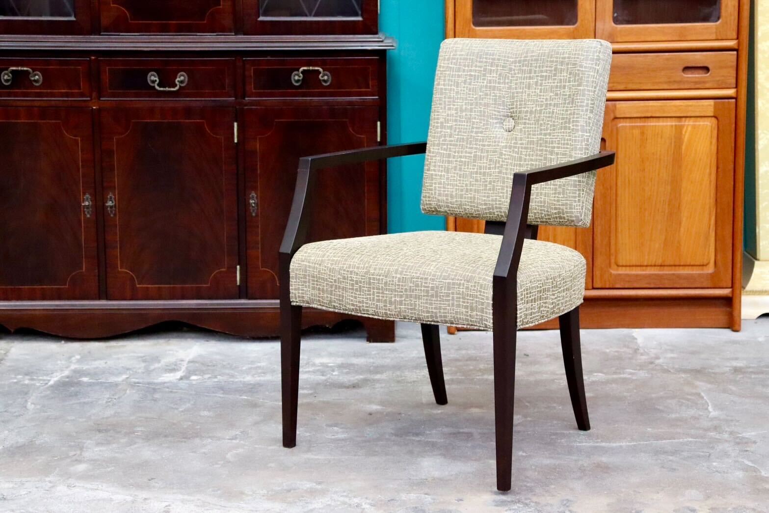 GMIH172A○ROCKSTONE / ロックストーン ダイニングチェア 椅子 アームチェア ファブリック 北欧 アンティーク モデルルーム展示品