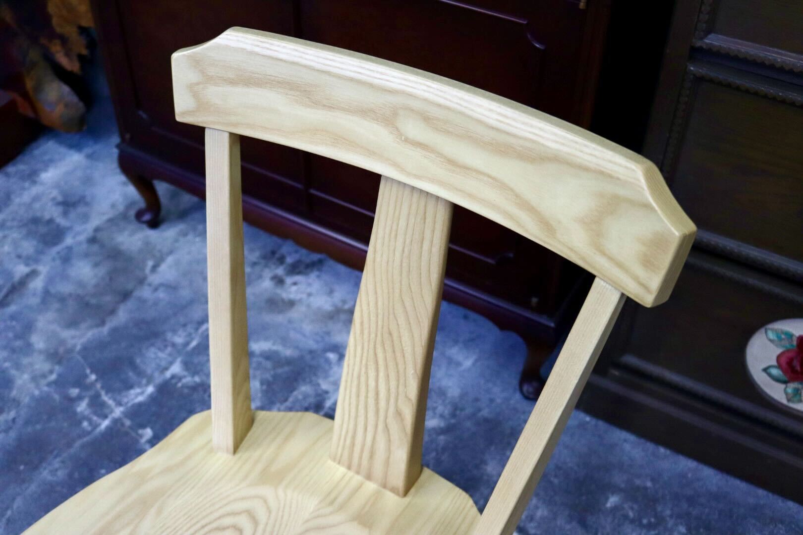 GMIH320B○らくよう工芸 飛騨家具 ダイニングチェア アームレスチェア 椅子 木製 無垢材 シンプル ナチュラル カントリー