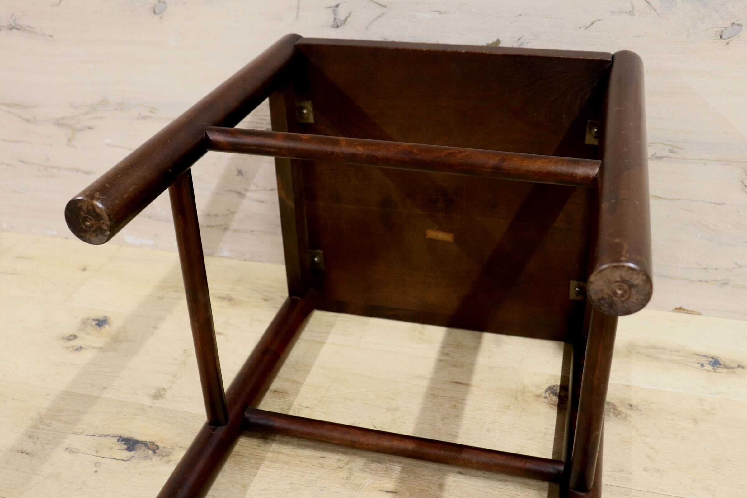 GMIK788A○北海道民芸家具 スツール サイドテーブル 花台 飾り台 樺材 無垢材 レトロ 民藝 古民家 和モダン 和家具 アンティーク