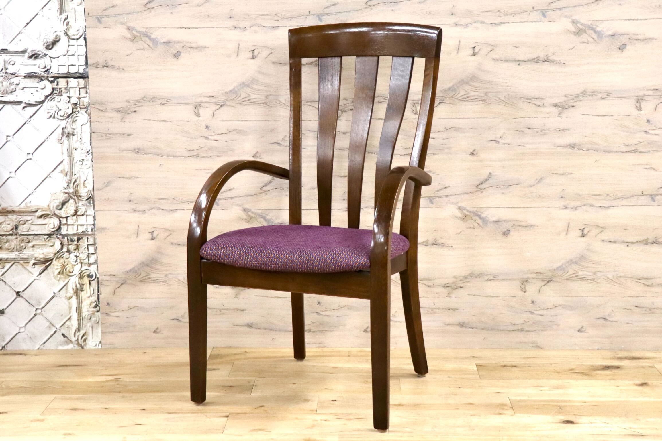 GMJH34B○karimoku / カリモク家具 ダイニングチェア アームチェア 木製 椅子 食卓椅子 ハイバック 天然木 国産家具