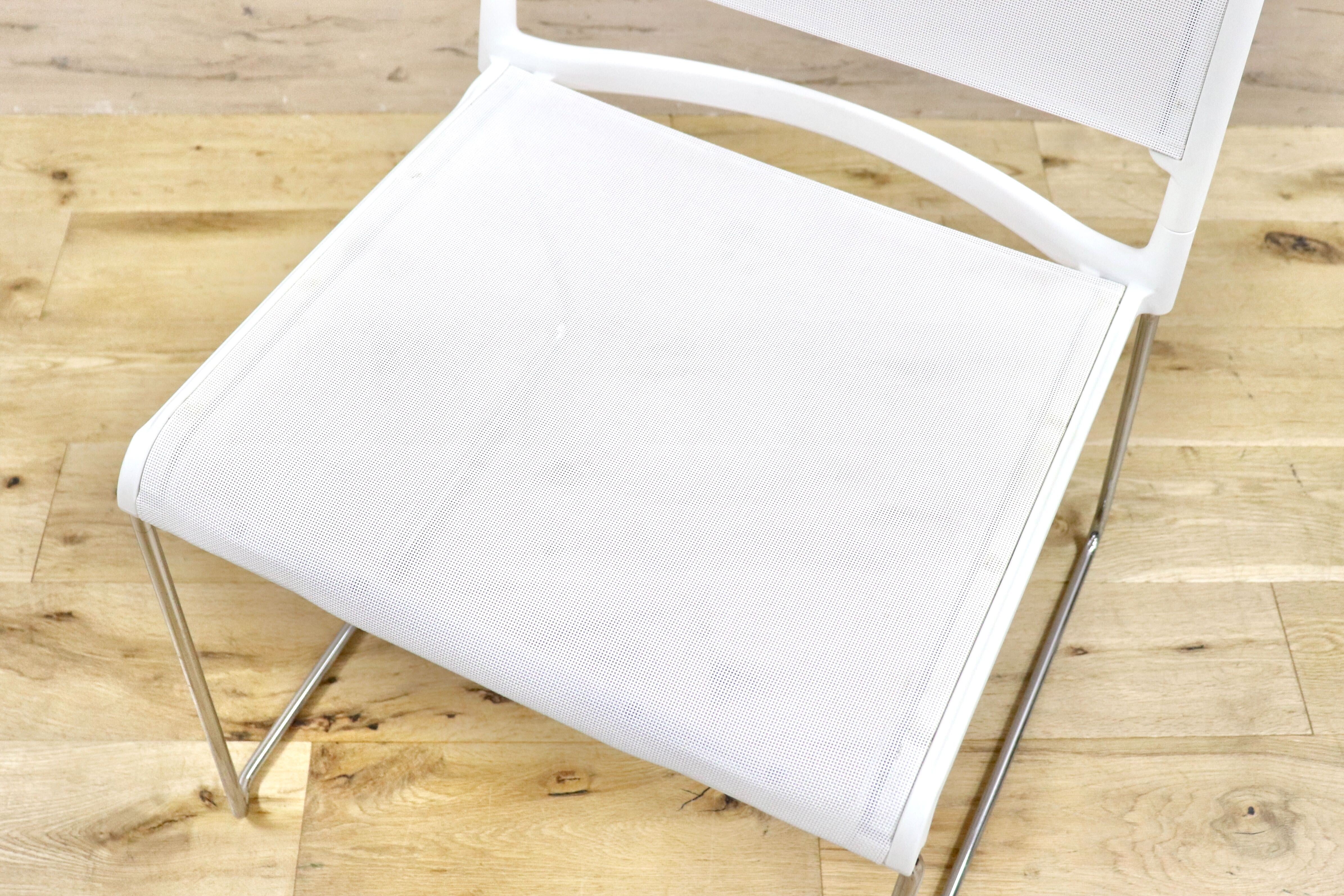 GMHF41B○wilkhahn / ウィルクハーン 230 range alineダイニングチェア 椅子 2脚セット スタッキング ホワイト メッシュ 16.4万