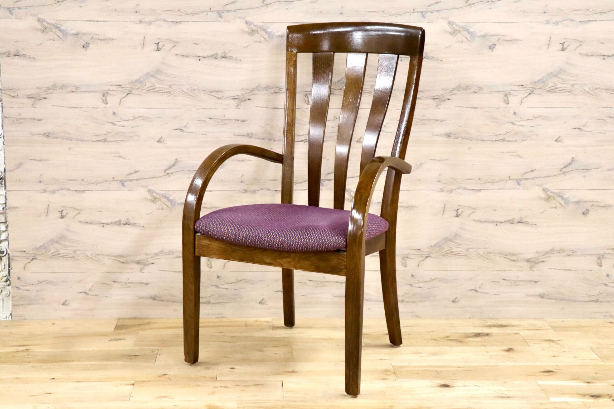 GMJH34C○karimoku / カリモク家具 ダイニングチェア アームチェア 木製 椅子 食卓椅子 ハイバック 天然木 国産家具