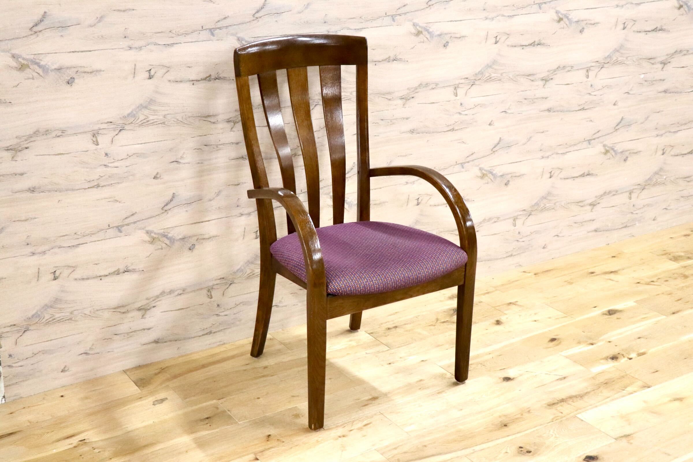 GMJH34C○karimoku / カリモク家具 ダイニングチェア アームチェア 木製 椅子 食卓椅子 ハイバック 天然木 国産家具